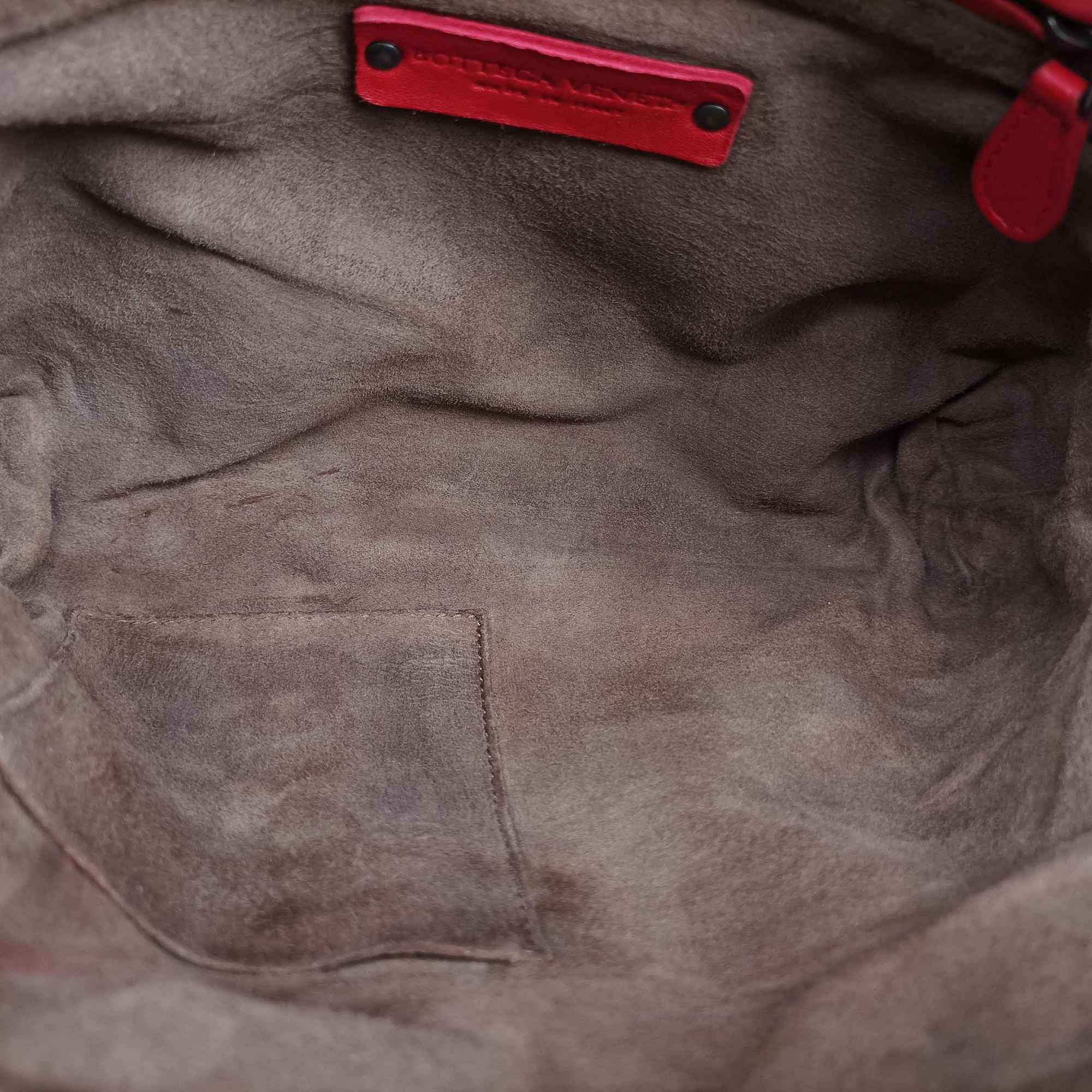 NODINI Intrecciato Red lambskin B06209437Eノディーニ イントレチャート レッド ラムスキン B06209437E