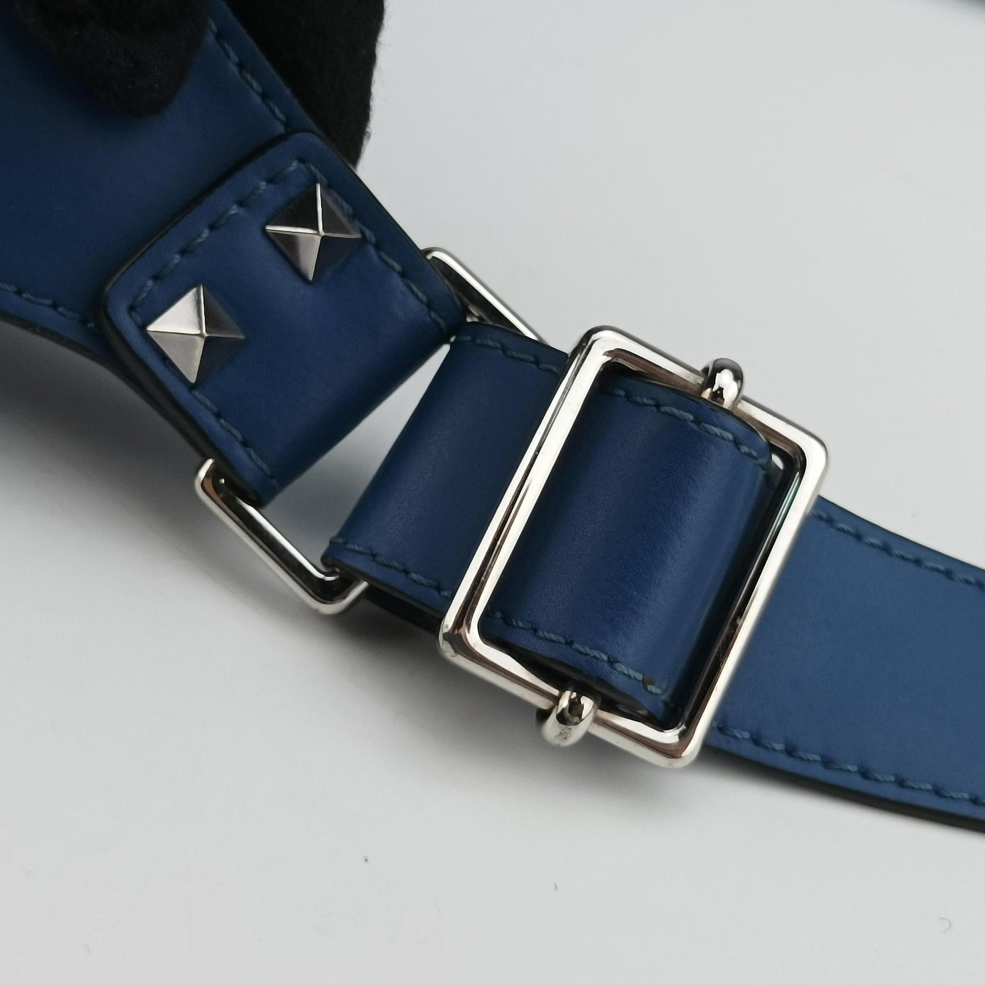 VLTN Print Blue Leather VLTN プリント ブルー レザー