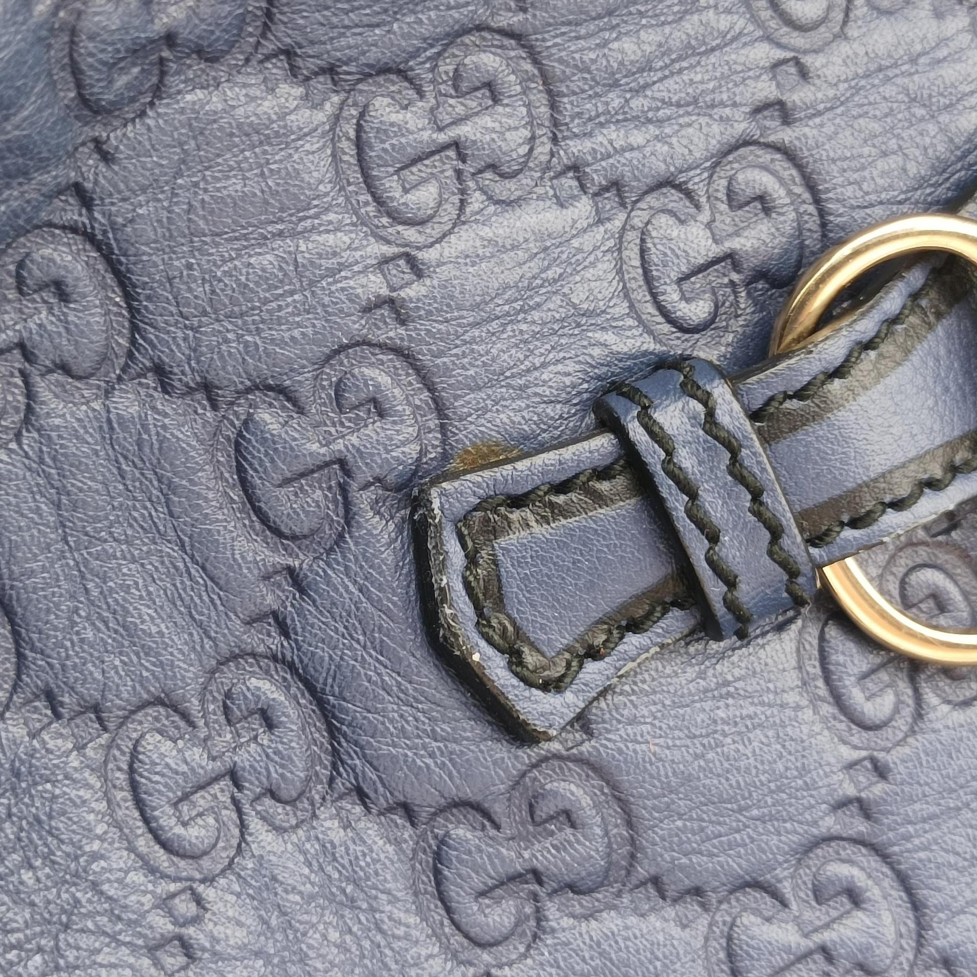 Emily Hobo Blue Leather 322226 A015932589エミリー ホーボー ブルー レザー 322226 A015932589