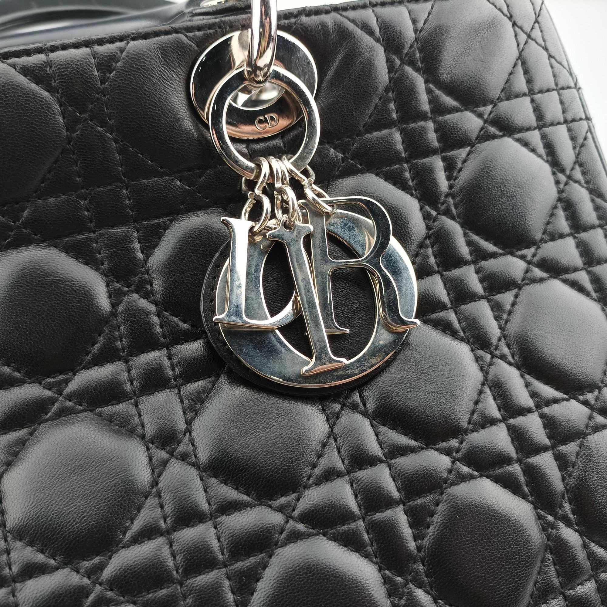 Lady Dior Black lambskin 31-MA-1014レディディオール ブラック ラムスキン 31-MA-1014