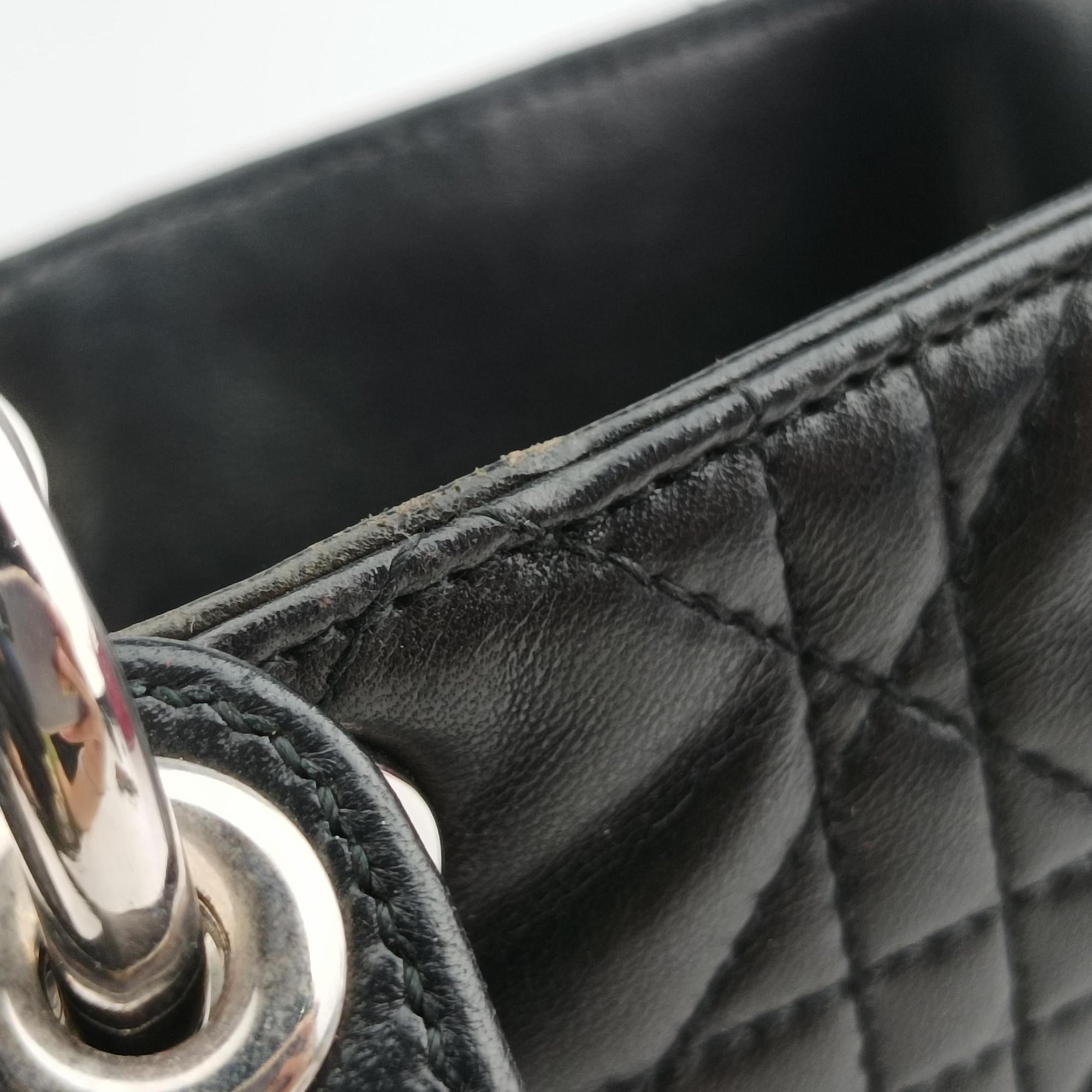 Lady Dior Black lambskin 31-MA-1014レディディオール ブラック ラムスキン 31-MA-1014