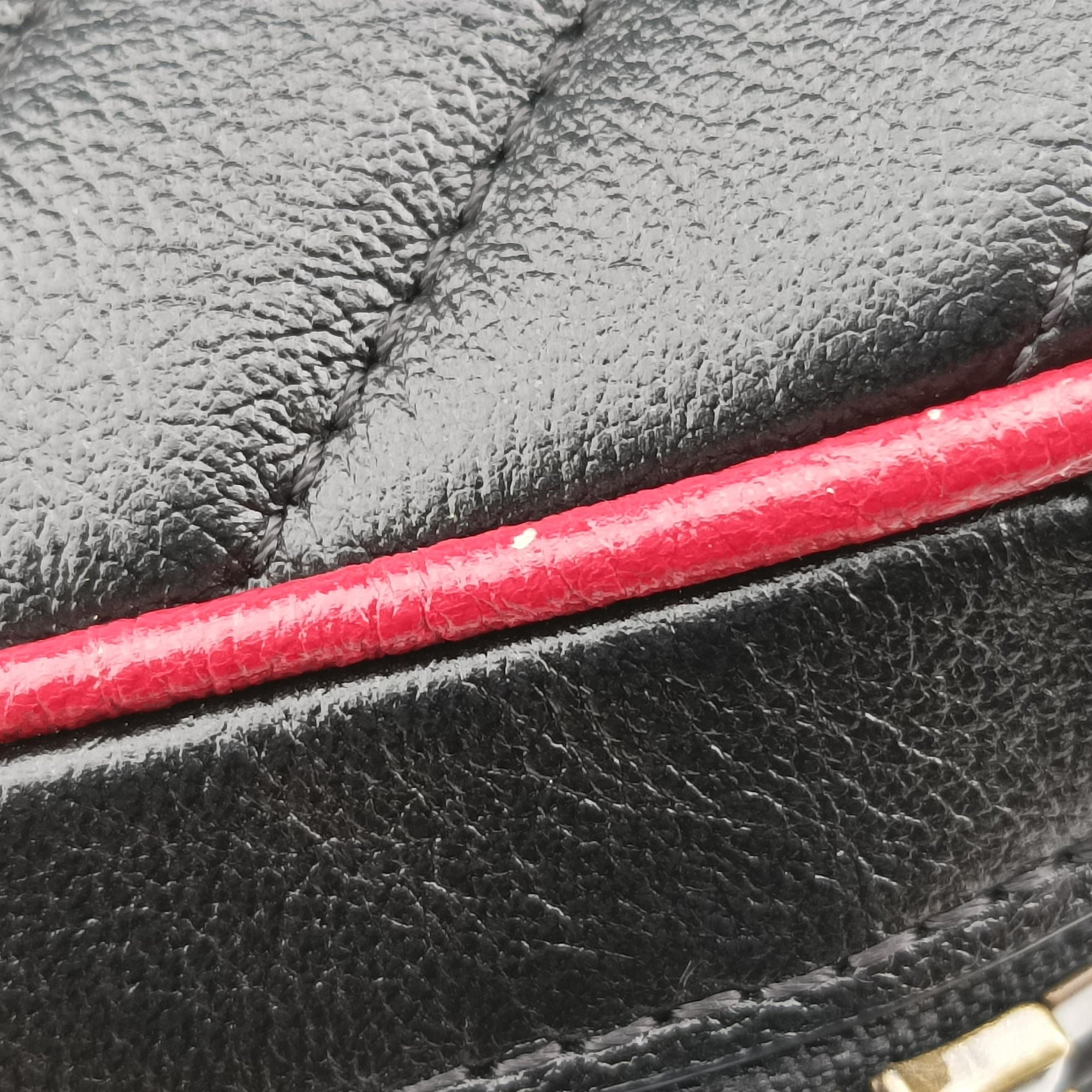 GG Marmont Bamboo Top Handle Black×red Leather 602270 G031105502GGマーモント バンブー トップ ハンドル ブラック×レッド レザー 602270 G031105502