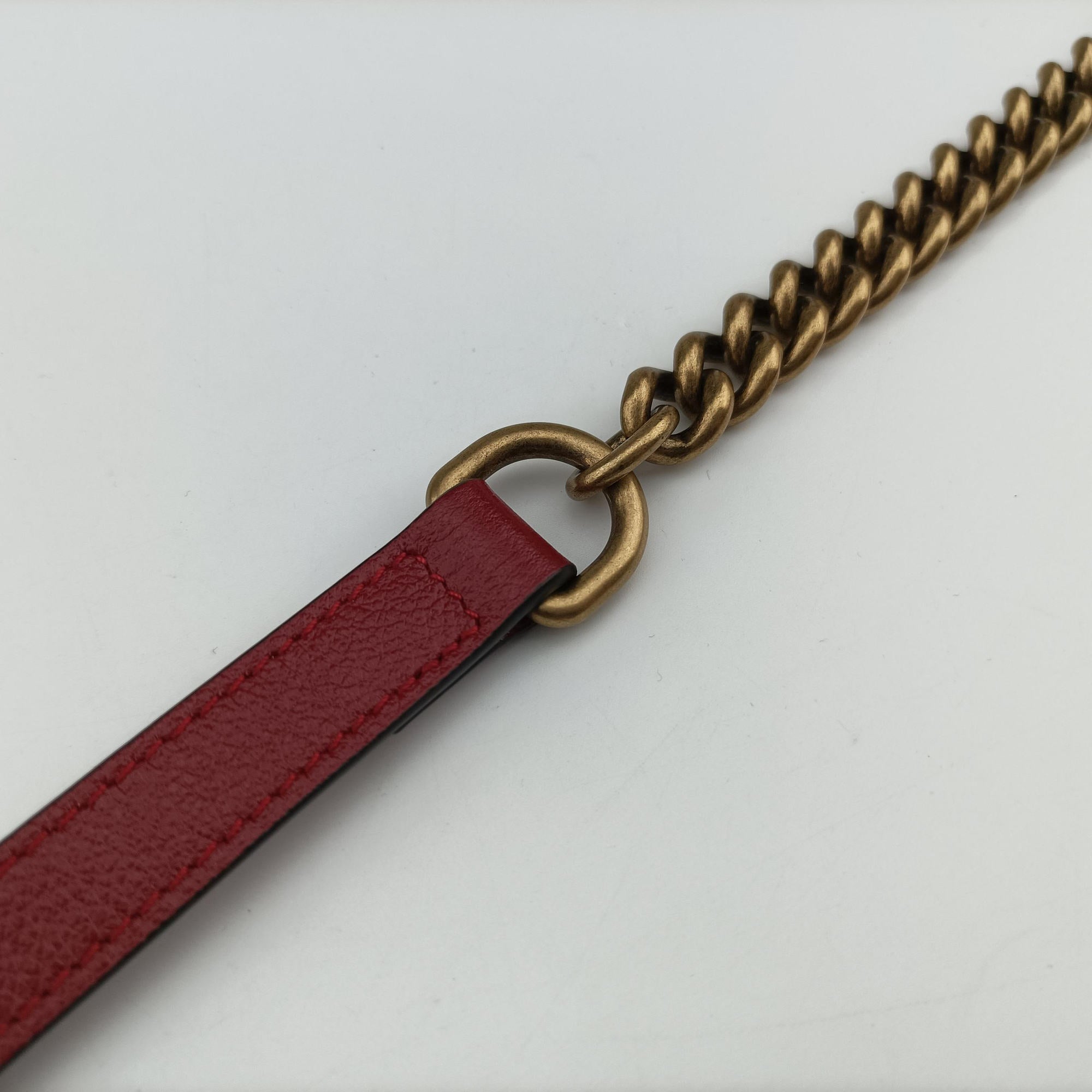 GG Marmont Bamboo Top Handle Black×red Leather 602270 G031105502GGマーモント バンブー トップ ハンドル ブラック×レッド レザー 602270 G031105502