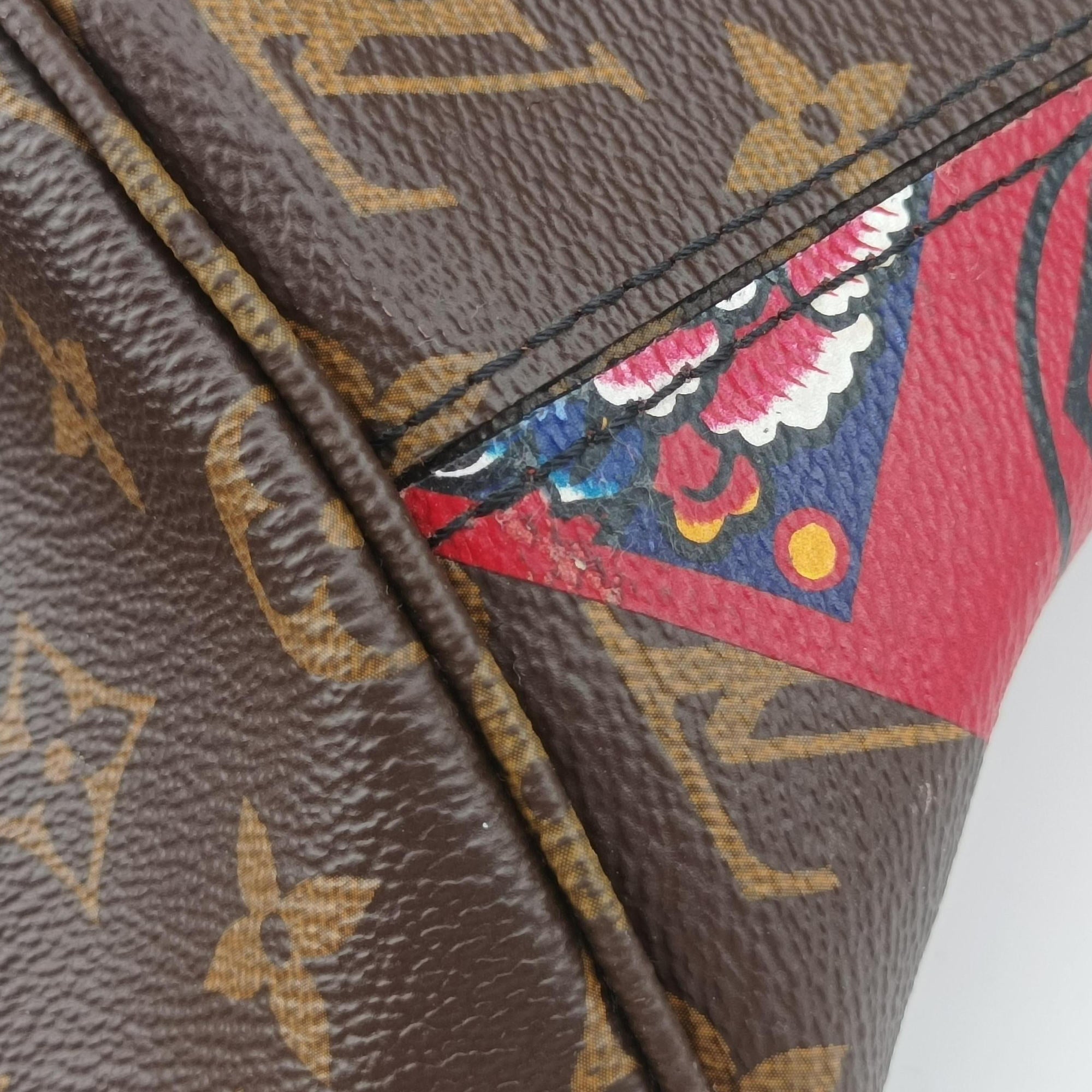 Neverfull MM Kabuki Daruma Yamamoto Kansai Nicola Ghesquiere 2018 Japan Limited brown×multi Monogram Canvas M43499 GI4107 IC ChipネヴァーフルMM 歌舞伎 ダルマ 山本寛斎 ニコラ ジェスキエール 日本限定 モノグラム/ブラウン×マルチ モノグラムキャンバス M43499 GI4107 ICチップ