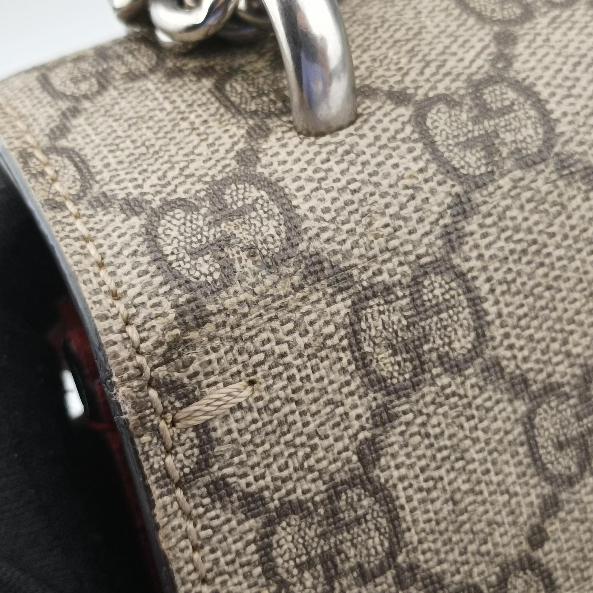 Dionysus Brown×red PVC coated canvas×suede 400249 H023541893ディオニュソス ブラウン×レッド PVCコーティングキャンバス×スエード 400249 H023541893