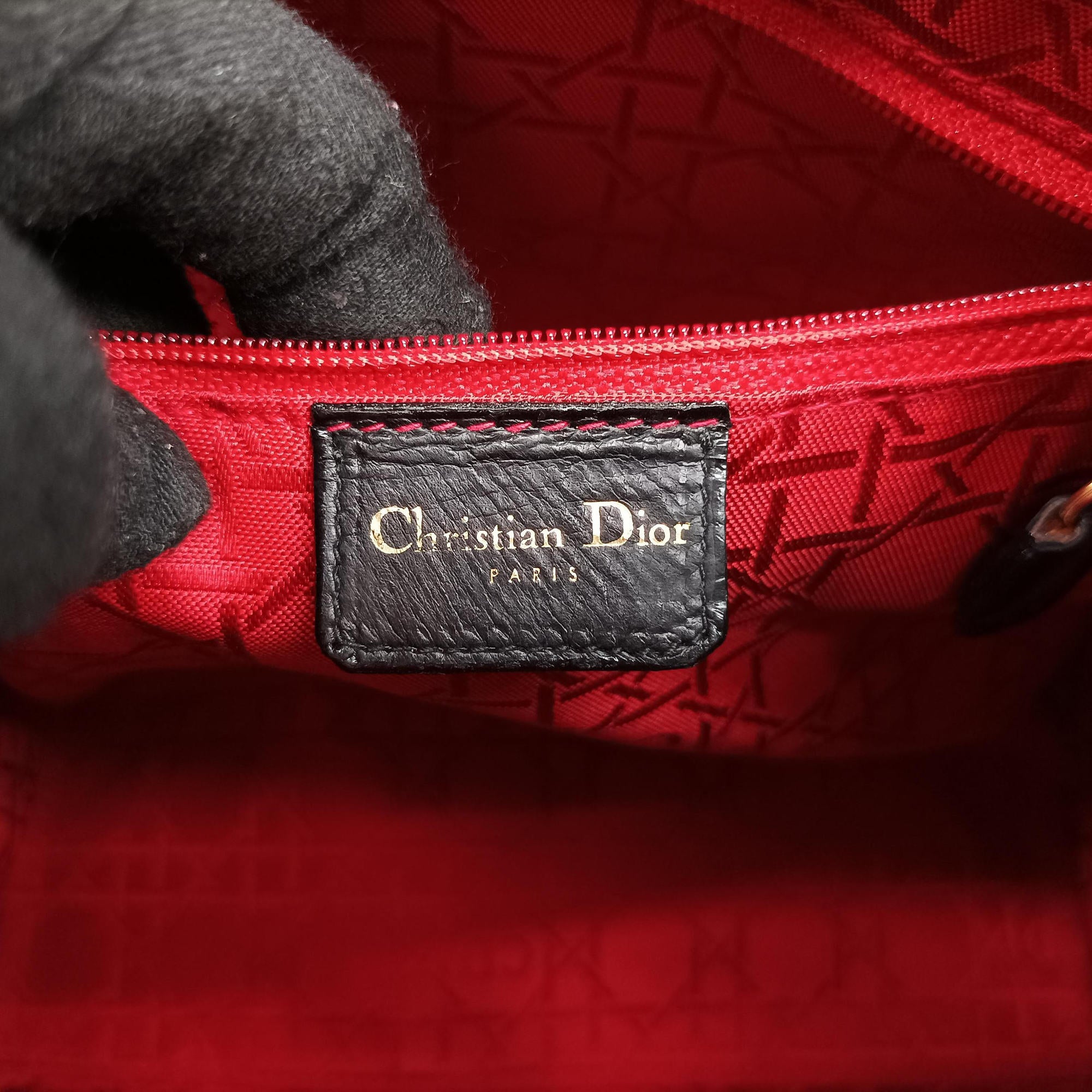 Lady Dior Black Lambskin MA-0957レディディオール ブラック ラムスキン MA-0957