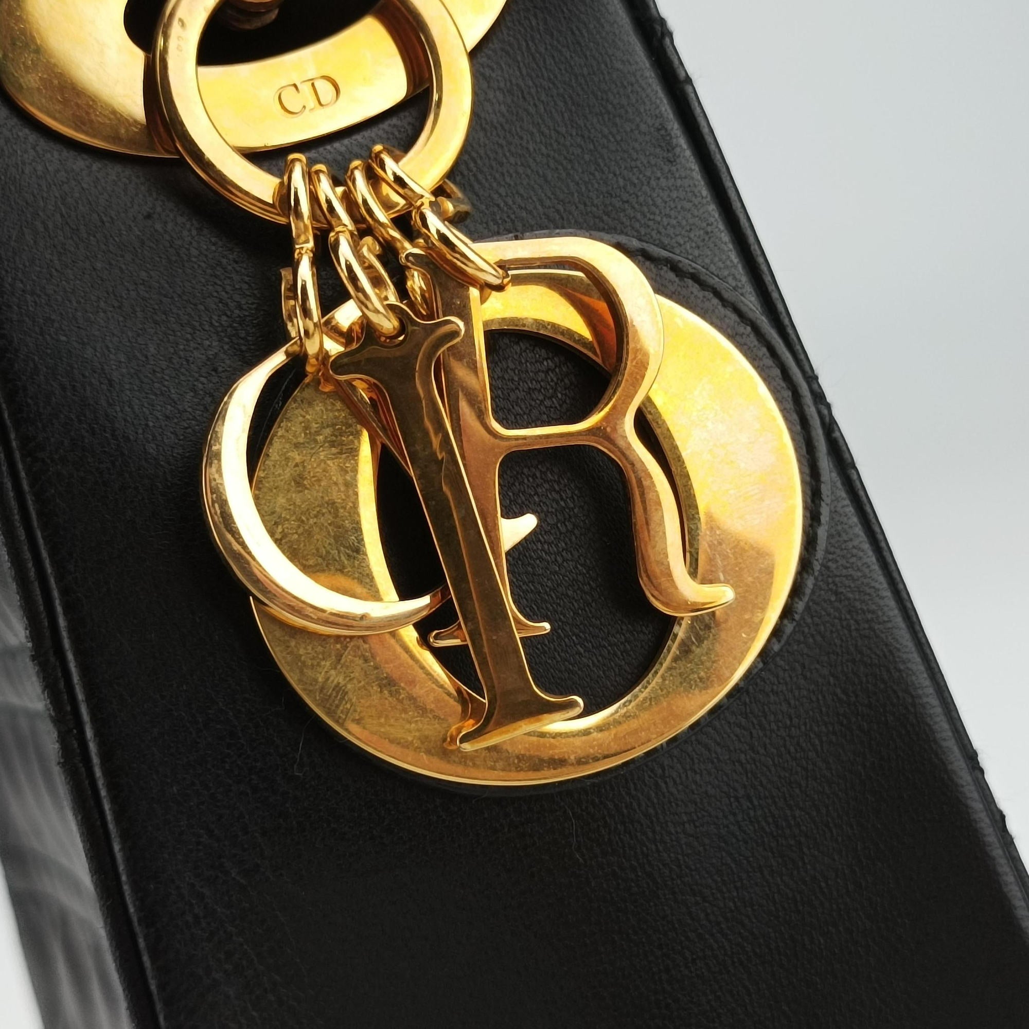 Lady Dior Black Lambskin MA-0957レディディオール ブラック ラムスキン MA-0957