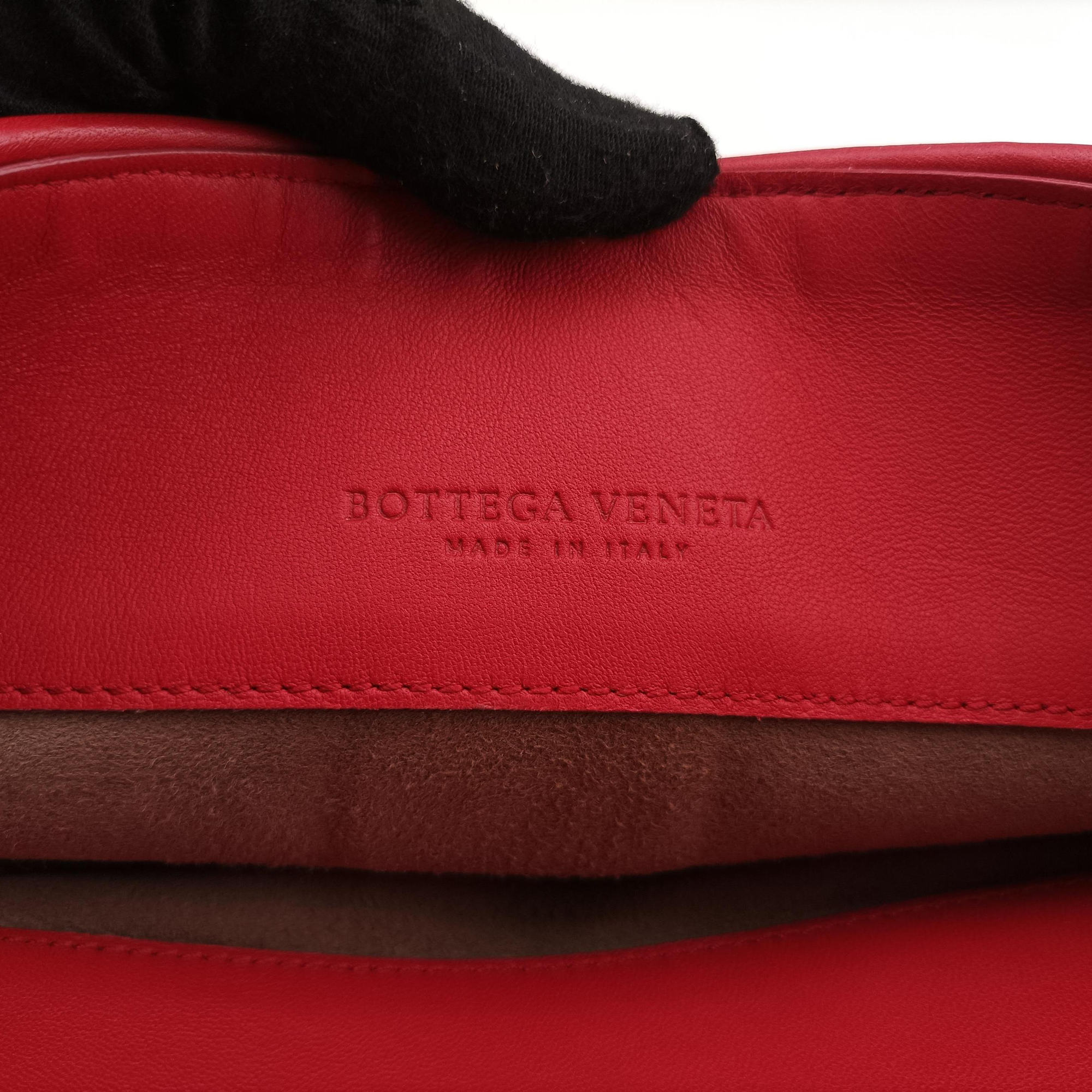 Intrecciato Olimpia Red lambskin B06397585Cイントレチャート オリンピア レッド ラムスキン B06397585C