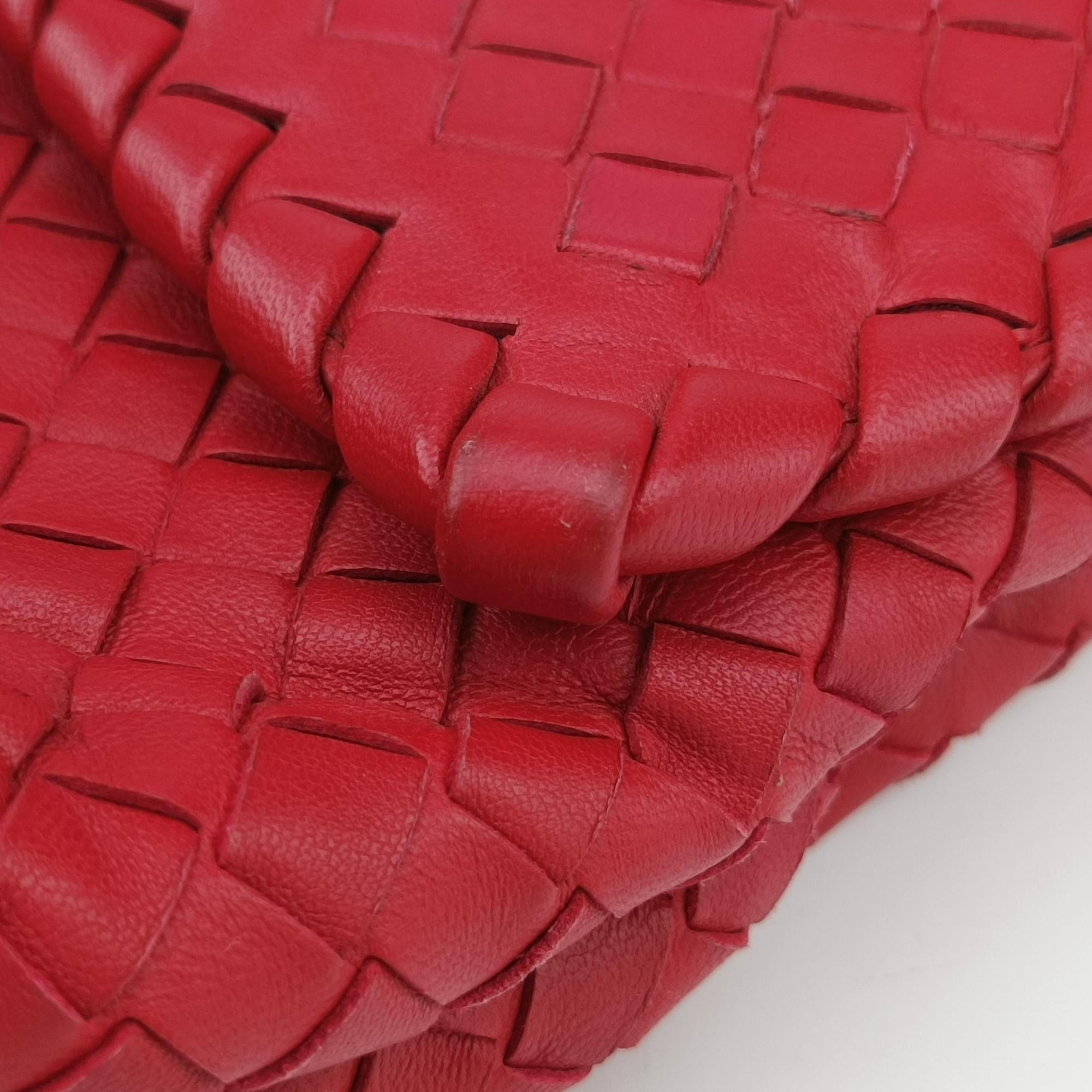 Intrecciato Olimpia Red lambskin B06397585Cイントレチャート オリンピア レッド ラムスキン B06397585C