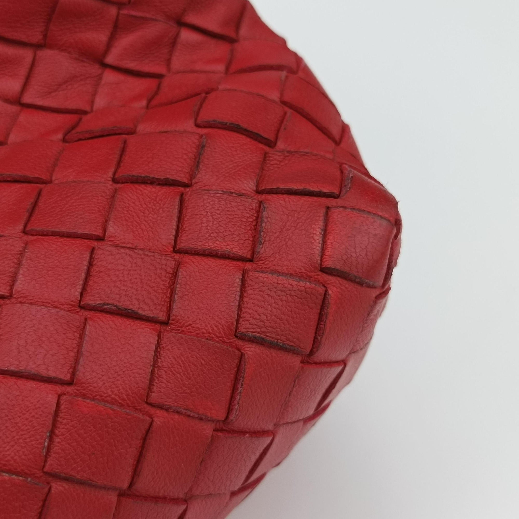 Intrecciato Olimpia Red lambskin B06397585Cイントレチャート オリンピア レッド ラムスキン B06397585C