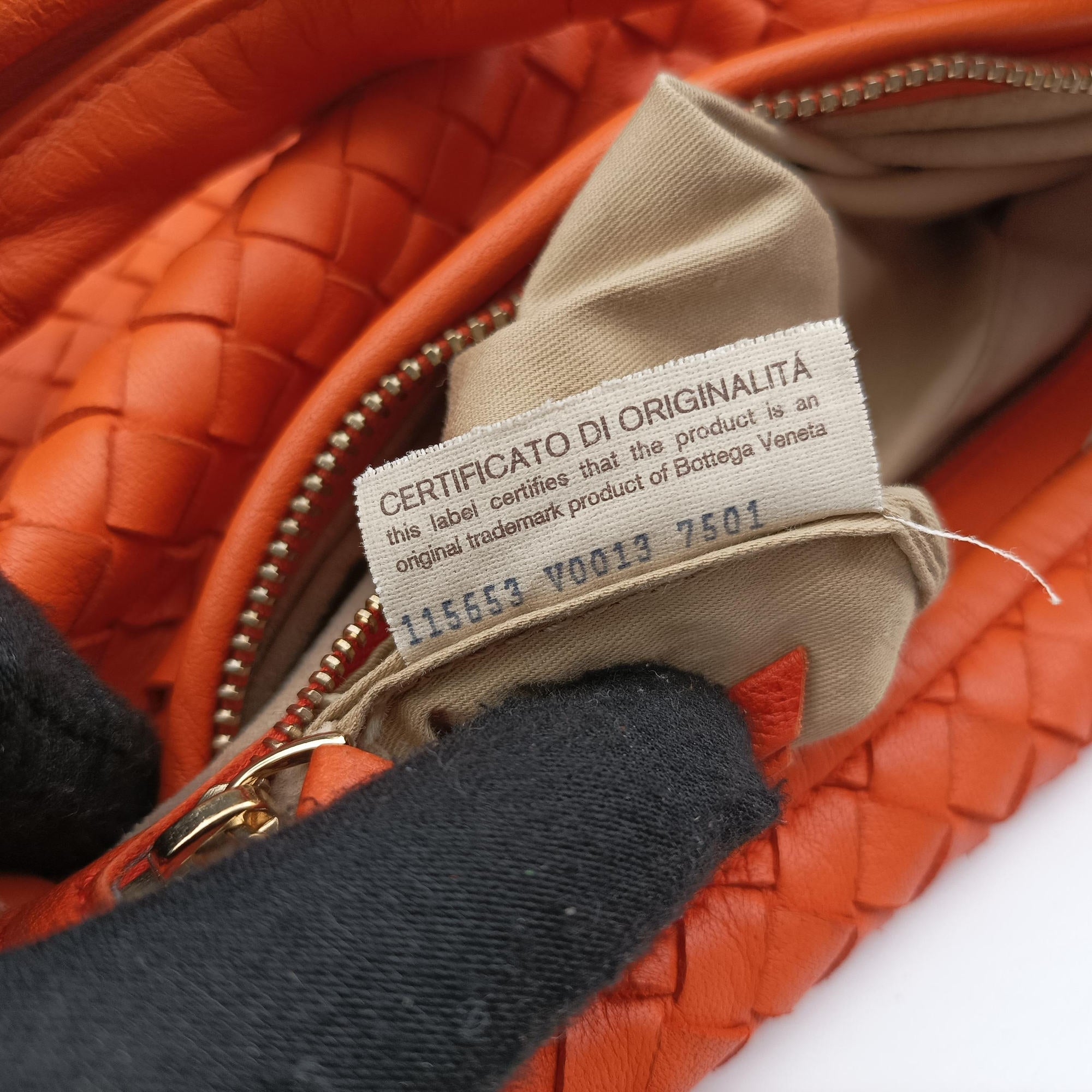 Intrecciato Orange lambskin 115653 V0013 7501イントレチャート オレンジ ラムスキン 115653 V0013 7501