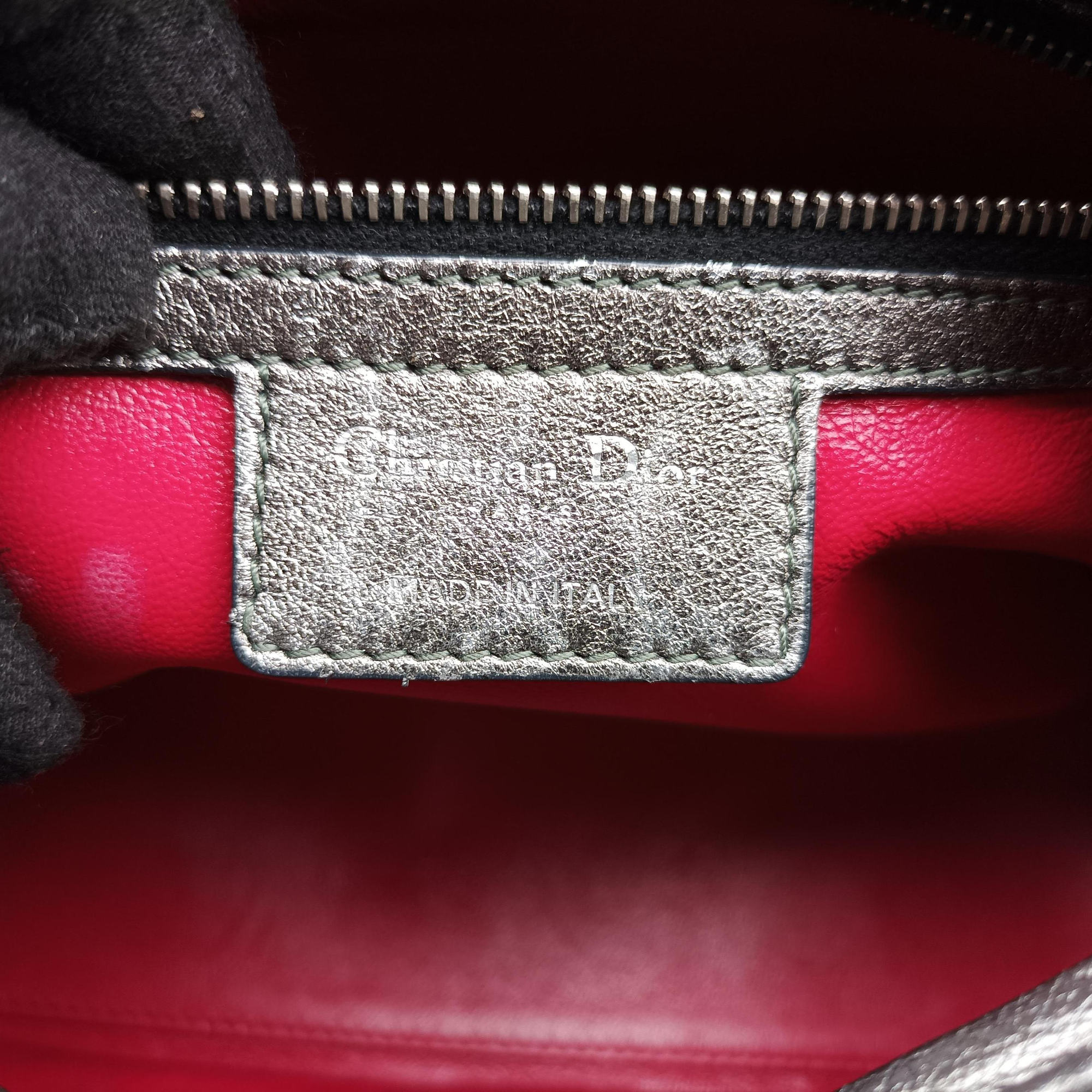 Lady Dior Multicolor Tweed Wool × Metallic Leather 02-MA-0171レディディオール マルチカラー ツイード × メタリックレザー 02-MA-0171