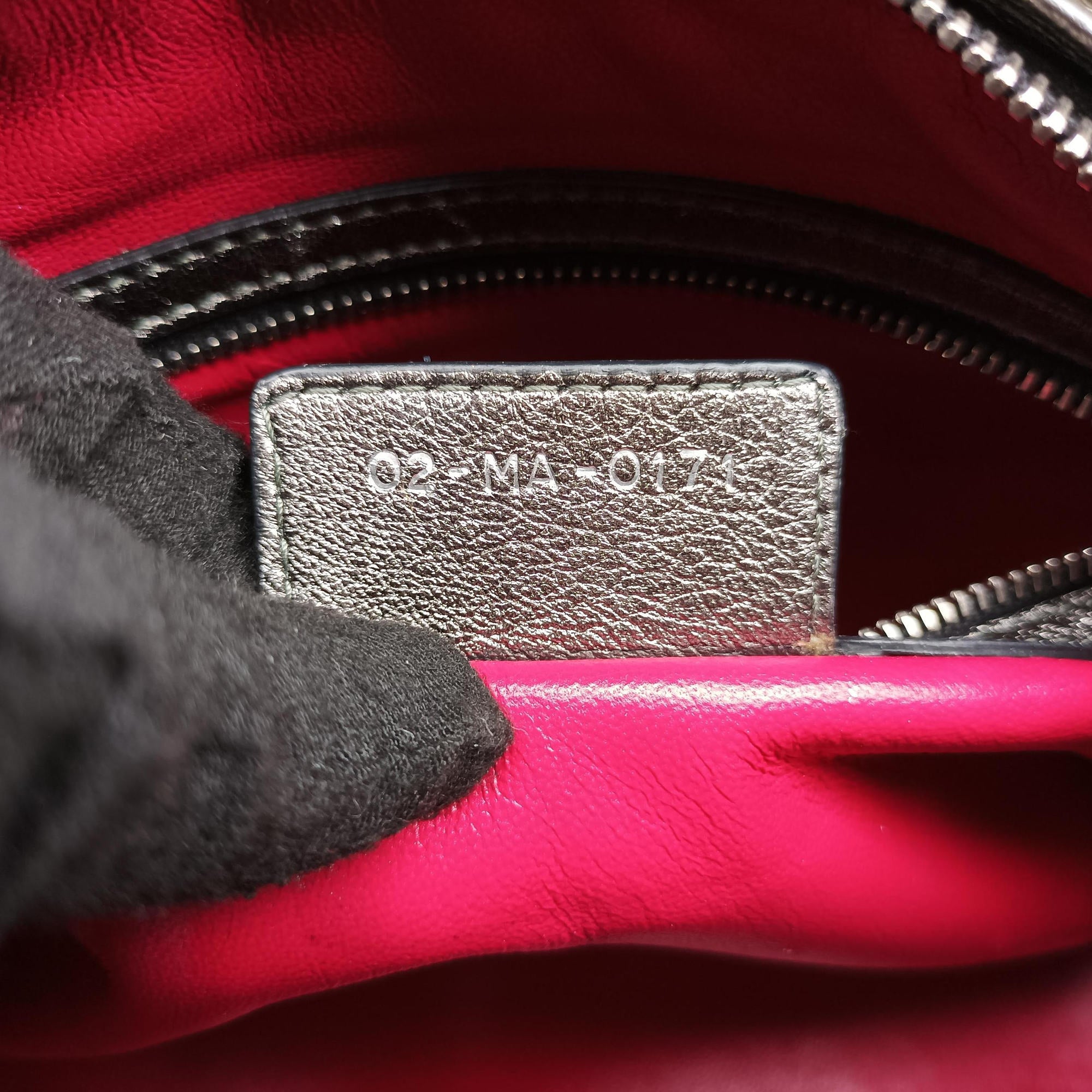 Lady Dior Multicolor Tweed Wool × Metallic Leather 02-MA-0171レディディオール マルチカラー ツイード × メタリックレザー 02-MA-0171