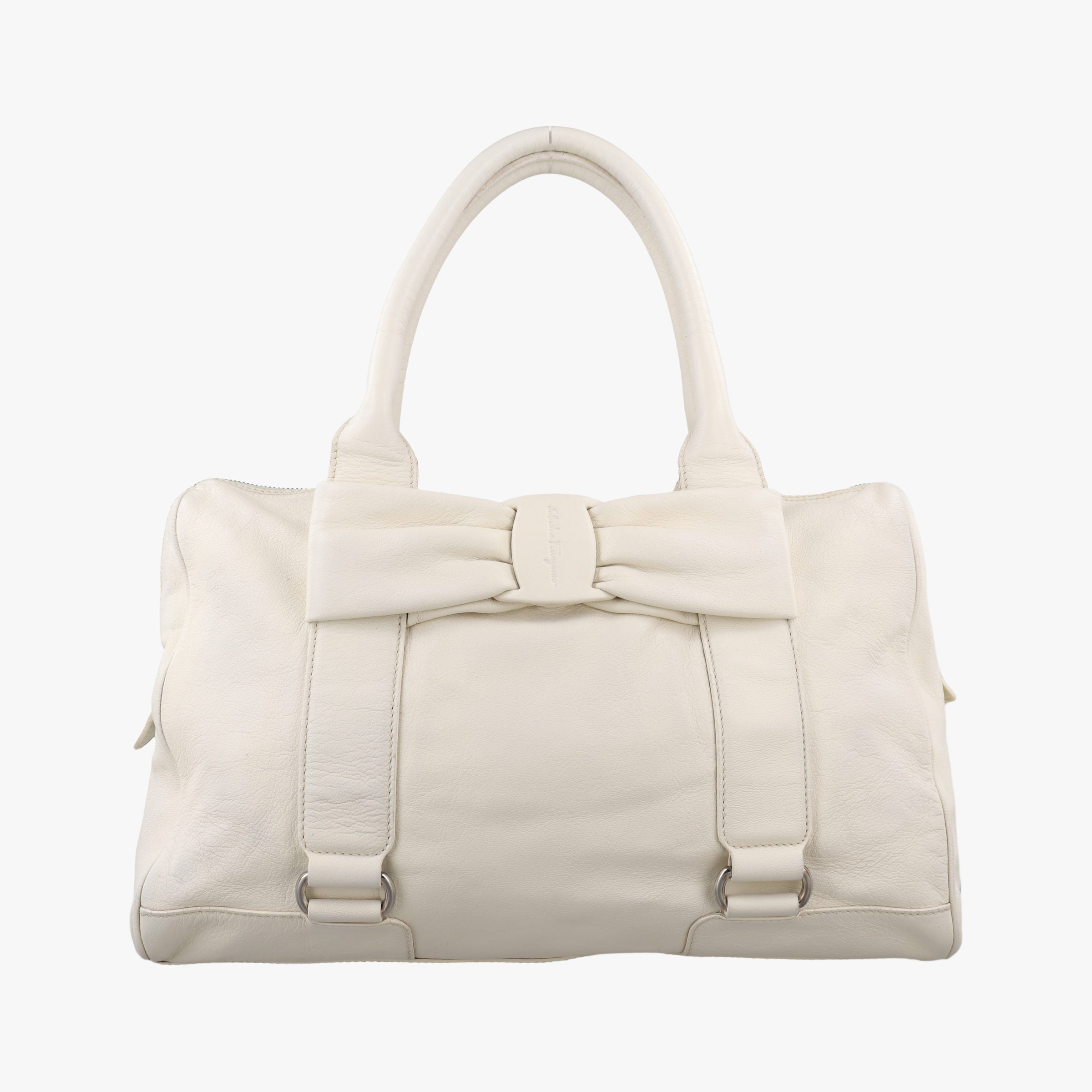 Vara Bow White Leather EE-21A907ヴァラ リボン ホワイト レザー EE-21A907