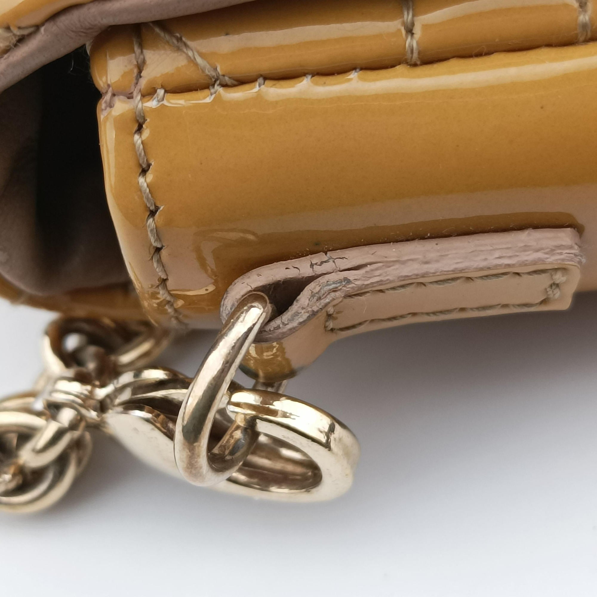 Miss Dior Cannage New Rock Yellow Patent 02-LUA-0131ミス ディオール カナージュ ニューロック イエロー パテント 02-LUA-0131