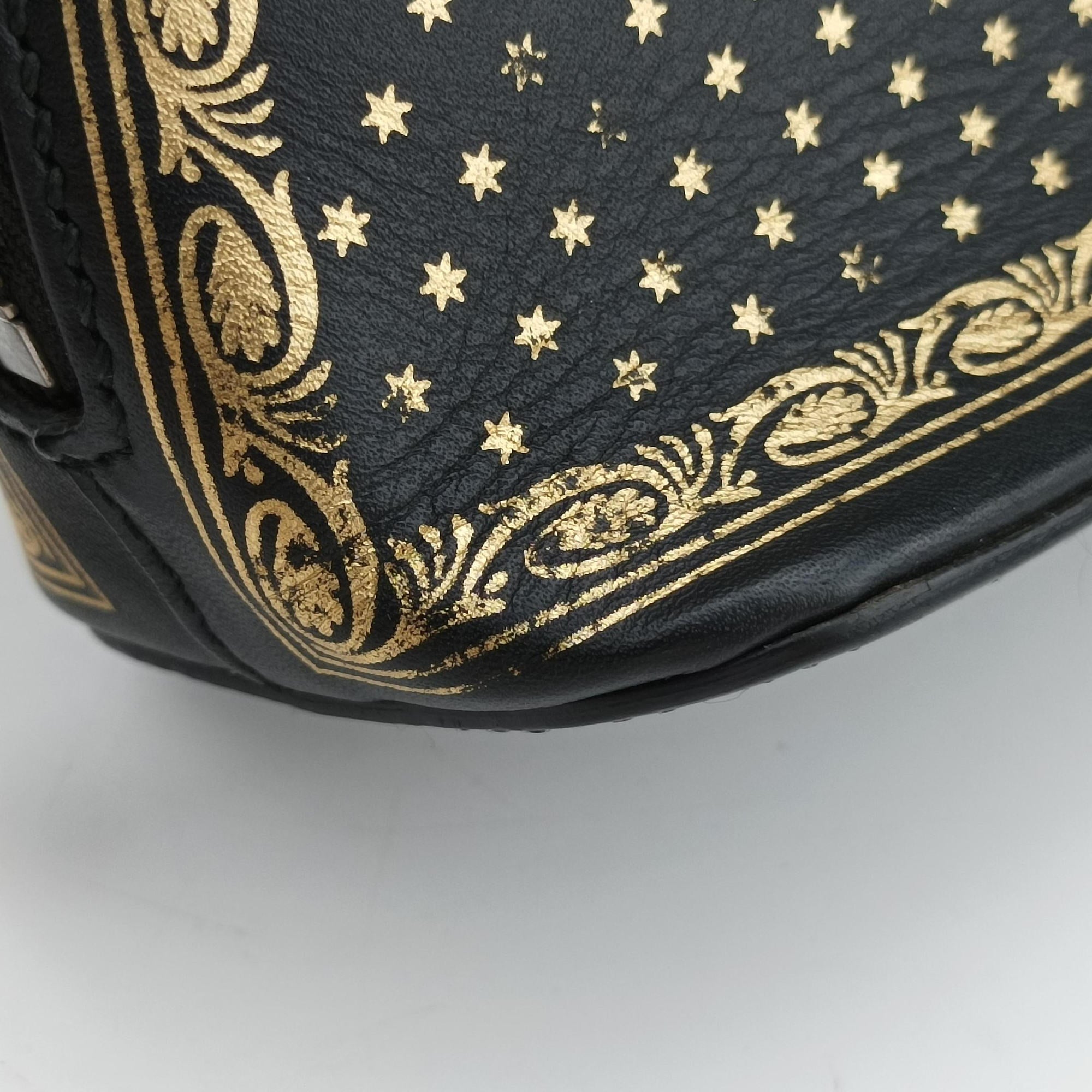 SEGA collaboration GUCCY print Black Leather 511189 I023944456セガ コラボ GUCCYプリント ブラック レザー 511189 I023944456