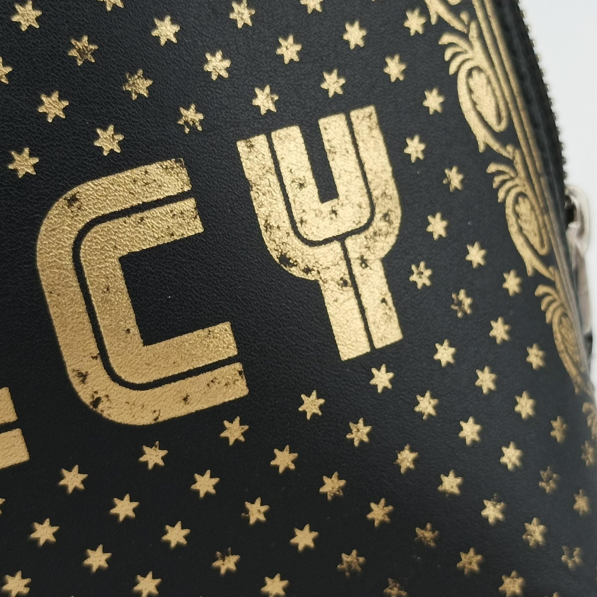 SEGA collaboration GUCCY print Black Leather 511189 I023944456セガ コラボ GUCCYプリント ブラック レザー 511189 I023944456