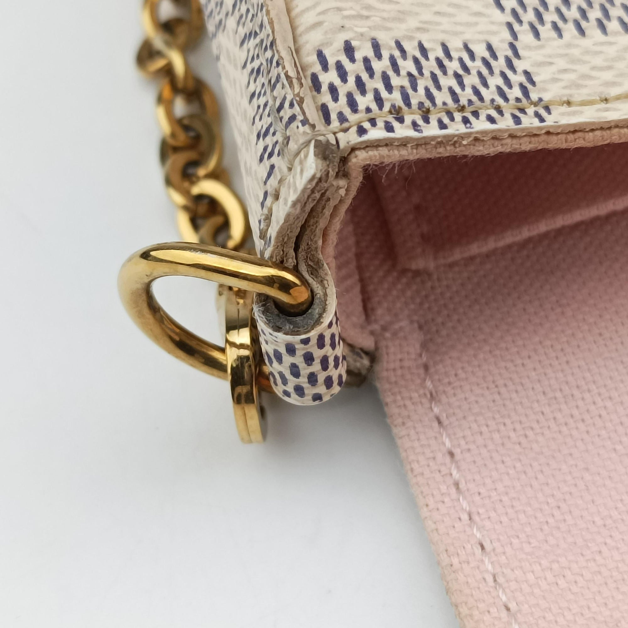 Pochette FeLICIE Azur Damier Canvas N63106 MI1199ポシェットフェリシー アズール ダミエキャンバス N63106 MI1199