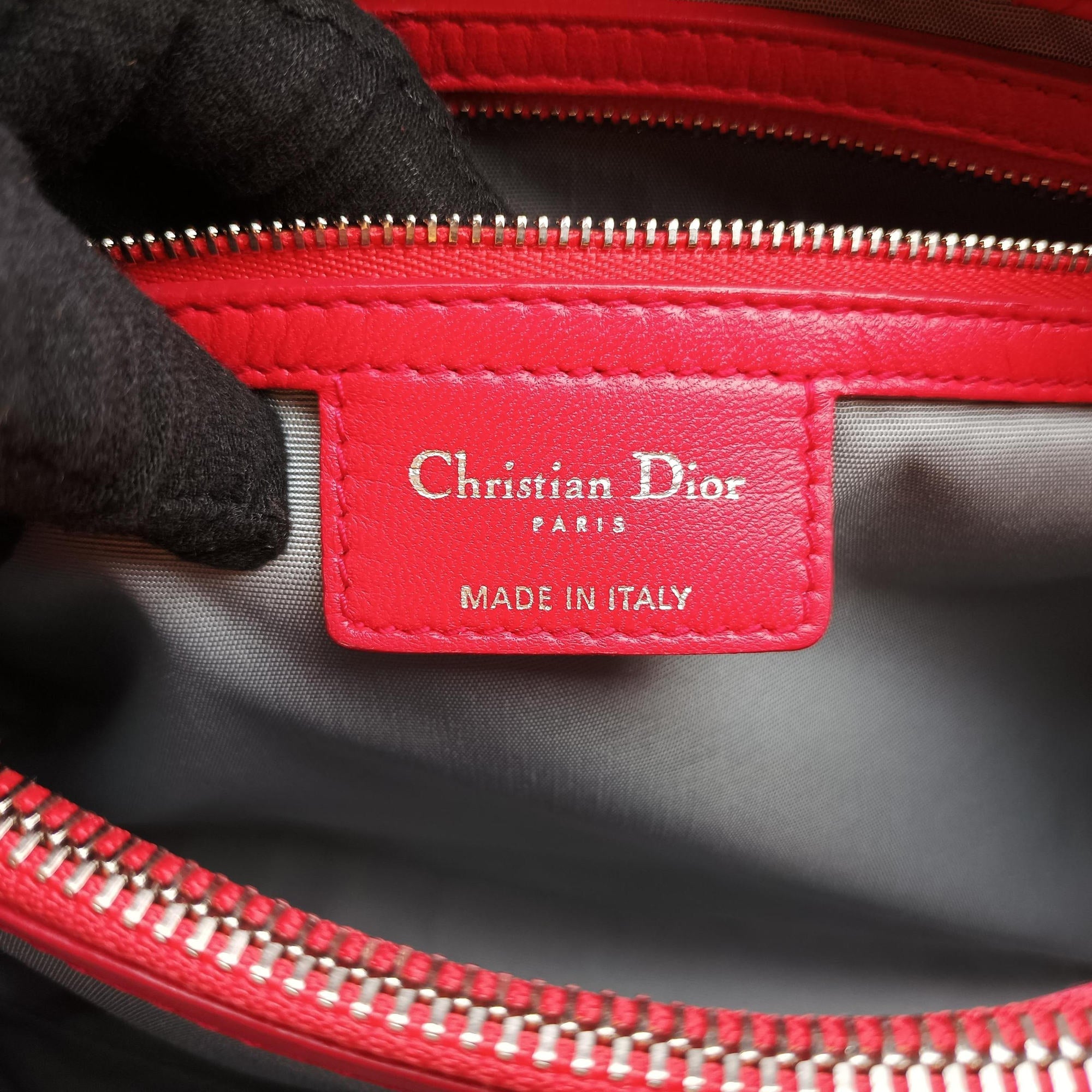 Cannage Dior Soft Shopping Red lambskin 01-RU-1101カナージュ ディオール ソフト ショッピング レッド ラムスキン 01-RU-1101