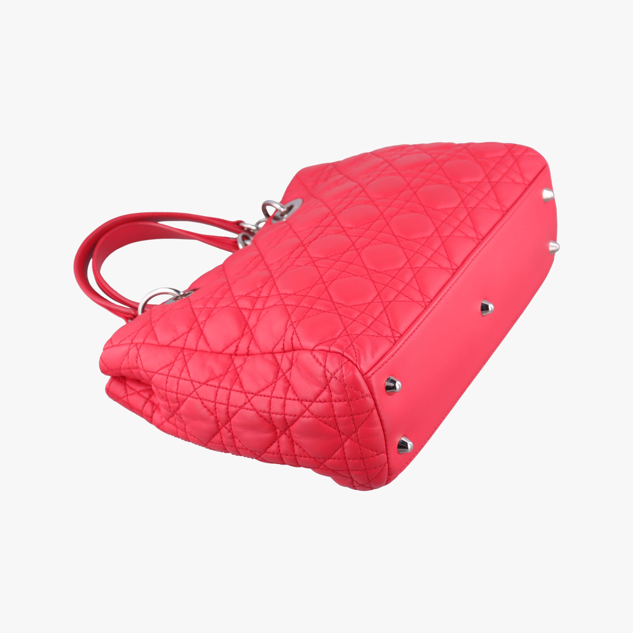 Cannage Dior Soft Shopping Red lambskin 01-RU-1101カナージュ ディオール ソフト ショッピング レッド ラムスキン 01-RU-1101