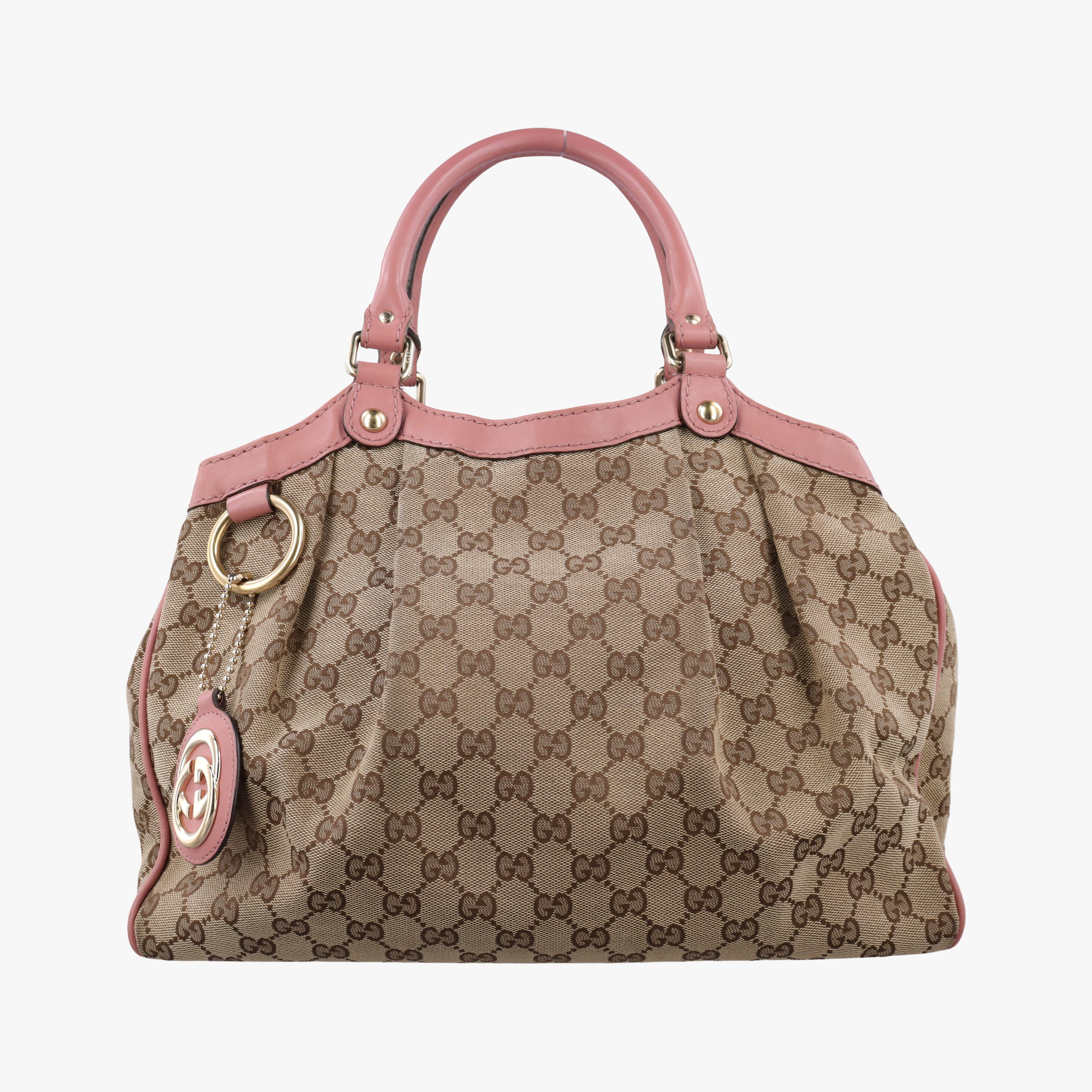 Sukey Beige × Brown × Pink canvas×leather 211944 F6531090スーキー ベージュ × ブラウン × ピンク キャンバス×レザー 211944 F6531090