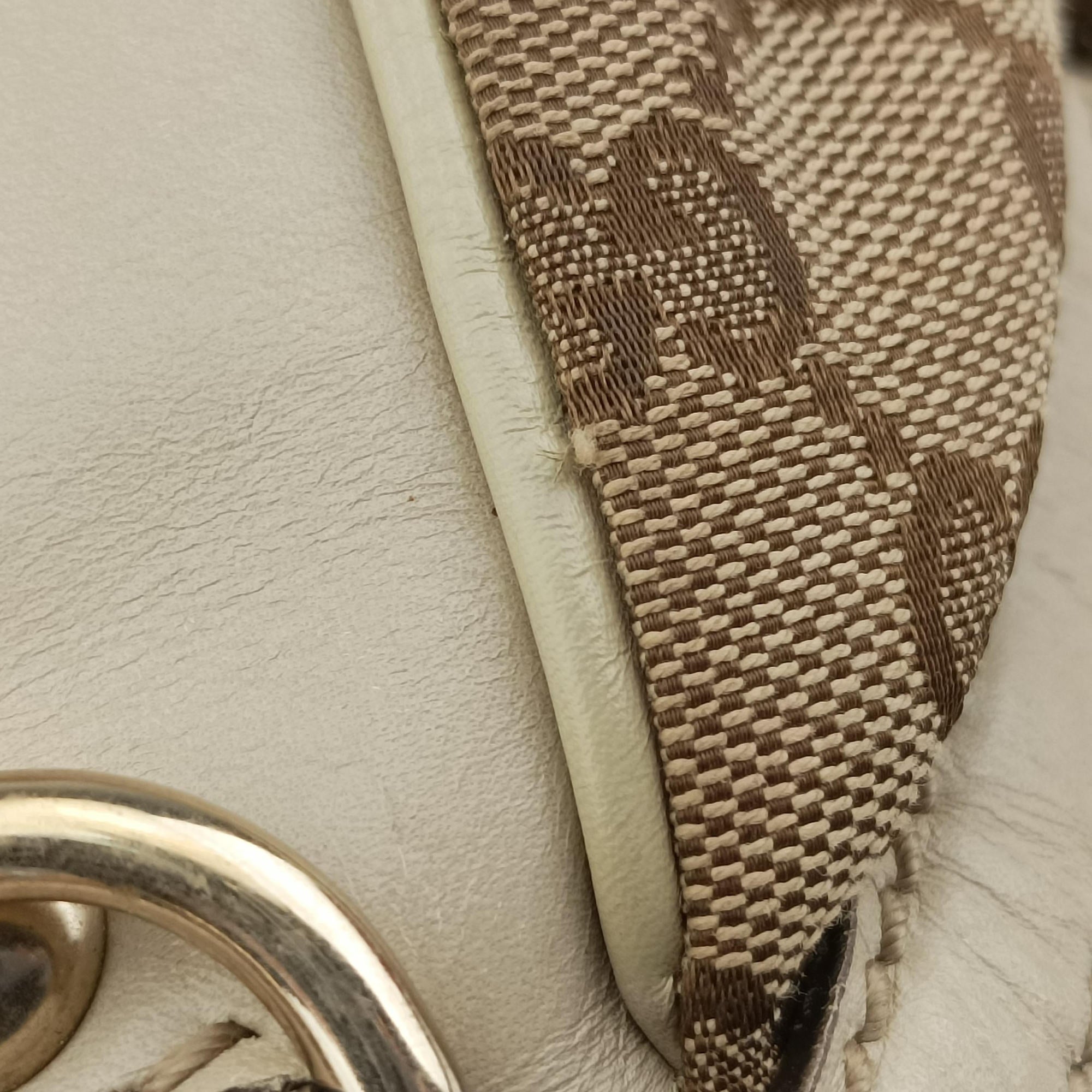 Sukey GUCCISSIMA Beige×White canvas×leather 223974 I014967645スーキー ディアマンテ ベージュ×ホワイト キャンバス×レザー 223974 I014967645