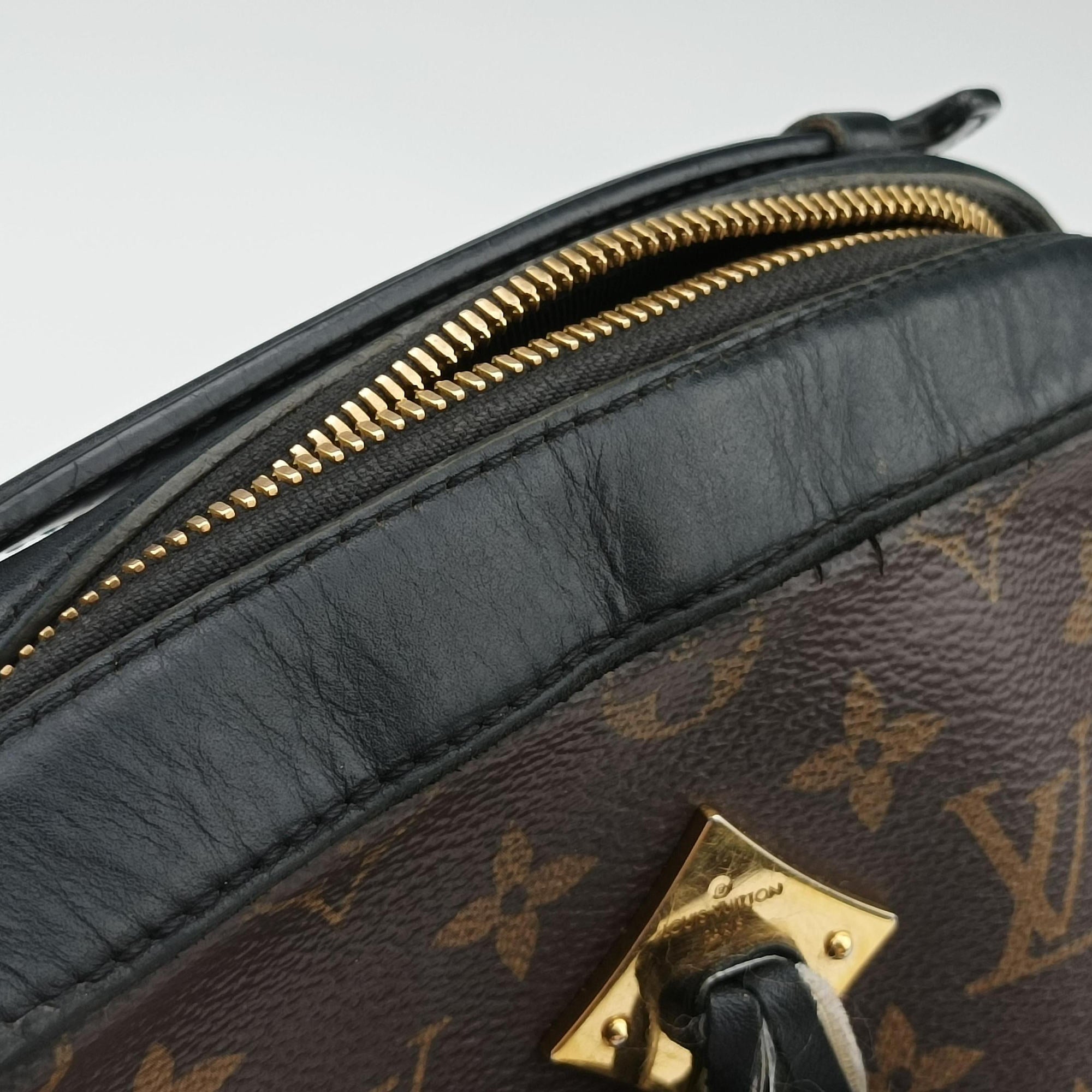 SAINTONGE brown×Noir Monogram Canvas×calf leather M43555 AH1179サントンジュ モノグラム/ブラウン×ノワール モノグラムキャンバス×カーフレザー M43555 AH1179