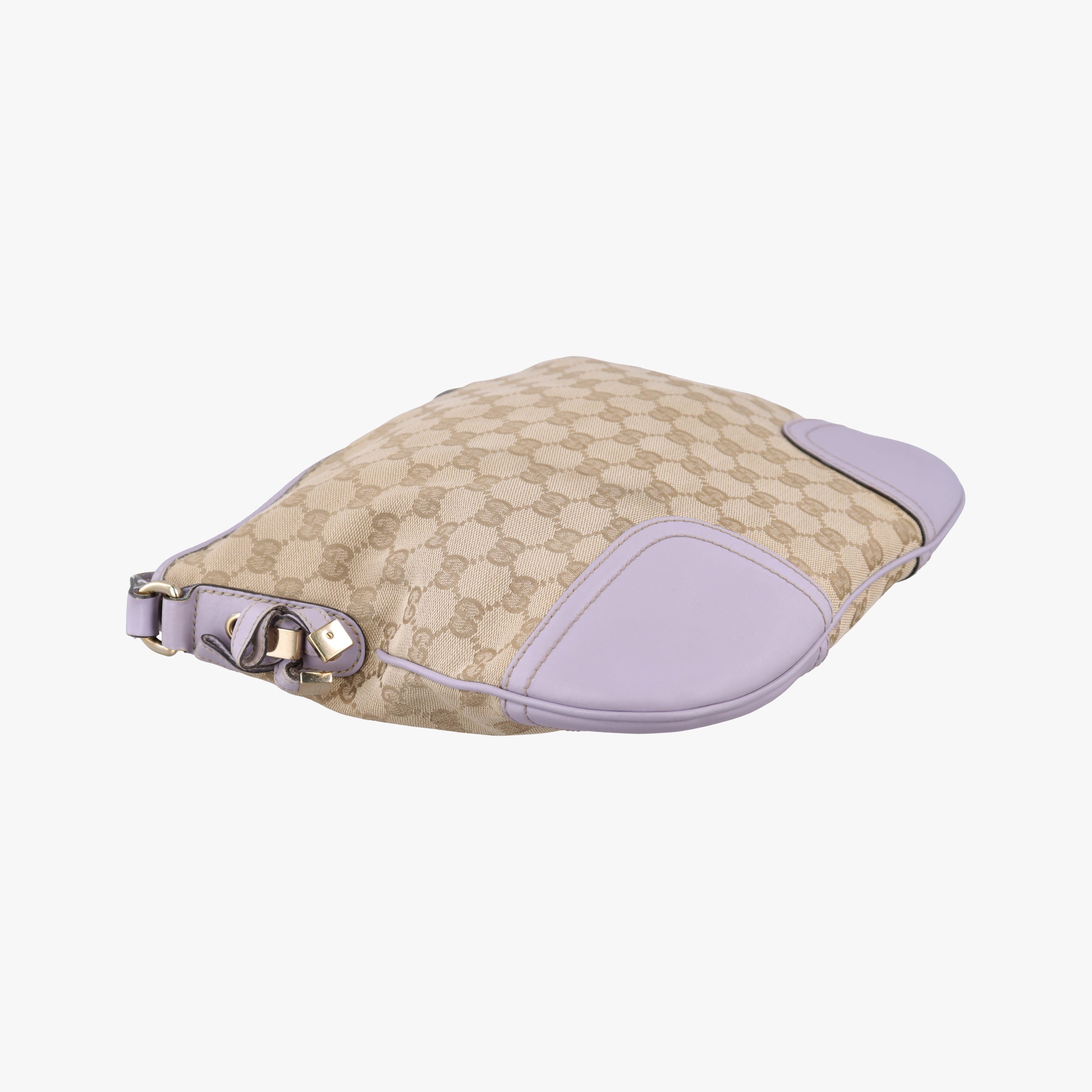 Princy Purple × Beige Leather×Canvas 204939 G3496047プリンシー パープル × ベージュ レザー×キャンバス 204939 G3496047