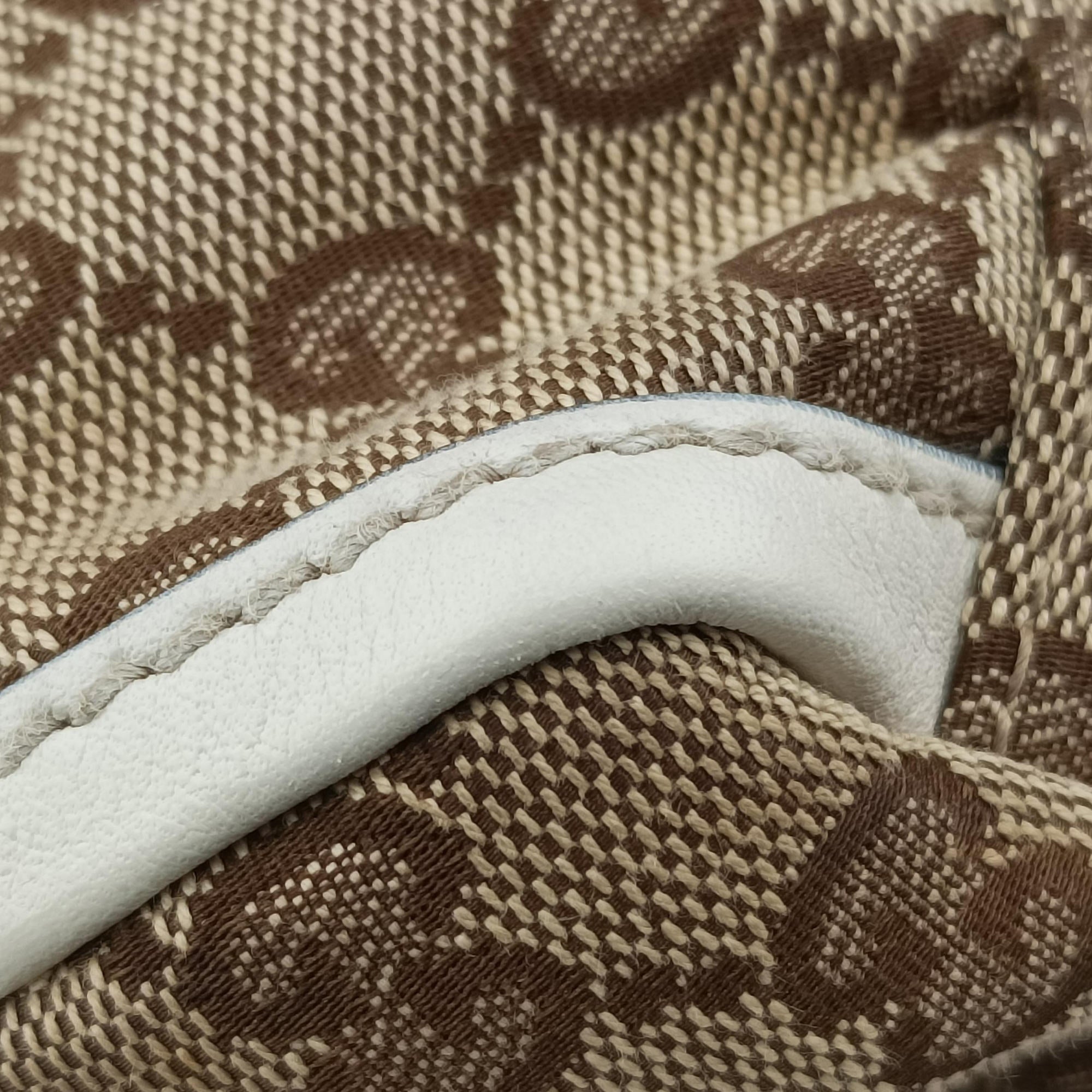Abbey D-ring Hobo Beige×White canvas×leather 189833 C4783983アビー Dリング ホーボー ベージュ×ホワイト キャンバス×レザー 189833 C4783983
