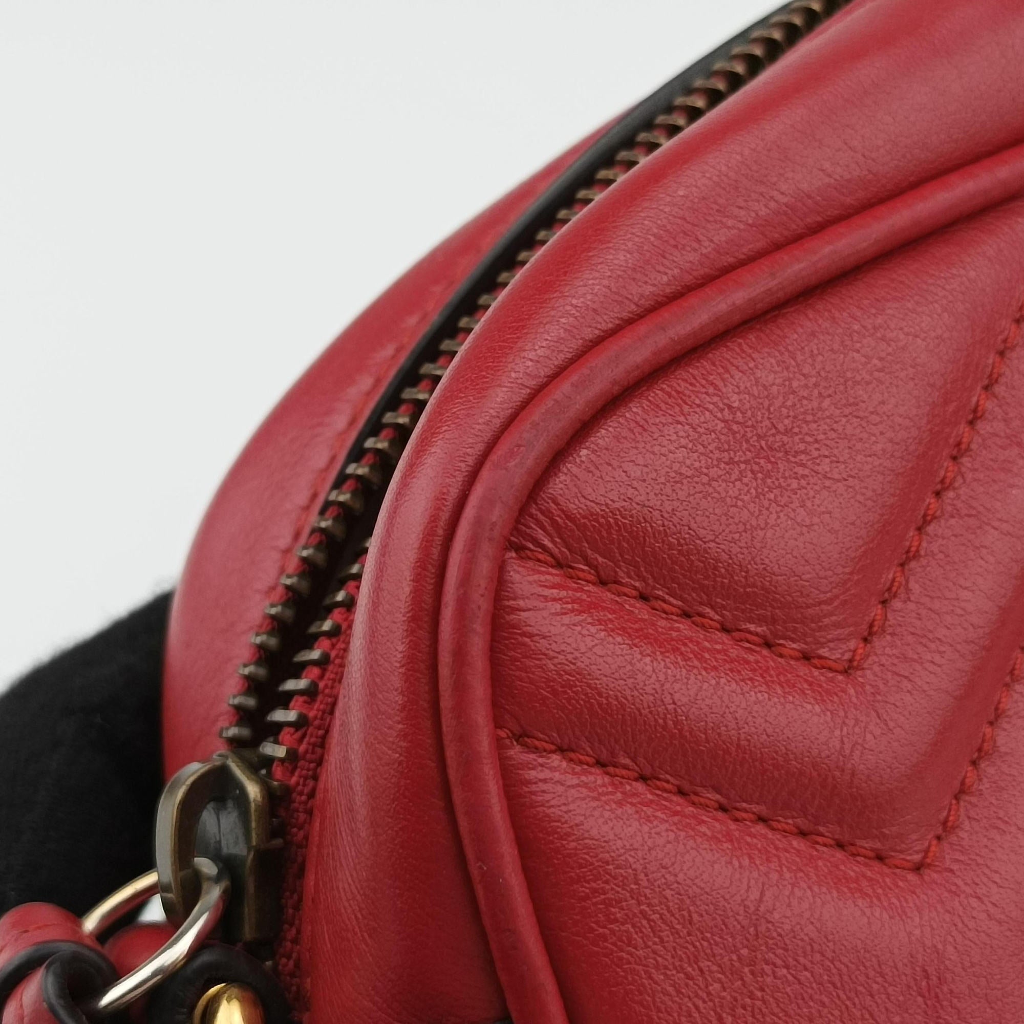 GG Marmont Red Leather 448065 C026485297GGマーモント レッド レザー 448065 C026485297