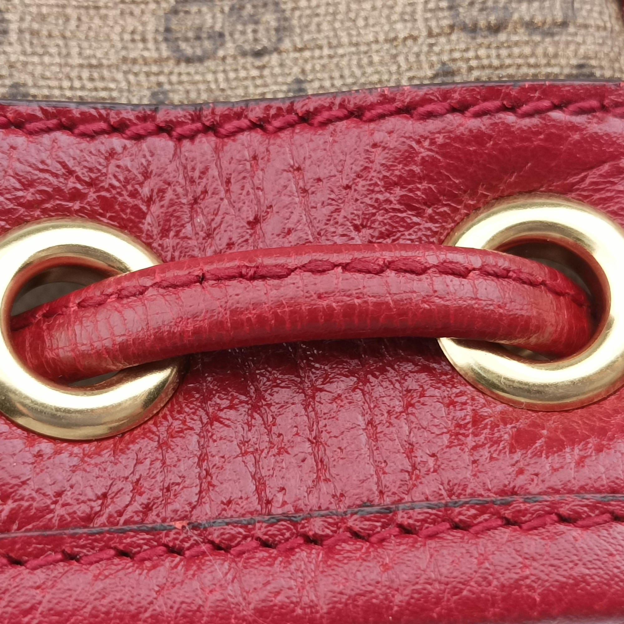 Doraemon collaboration Brown×Red×Multicolor PVC coated canvas×Leather 647801 D033915017ドラえもんコラボ ブラウン×レッド×マルチカラー PVCコーティングキャンバス×レザー 647801 D033915017