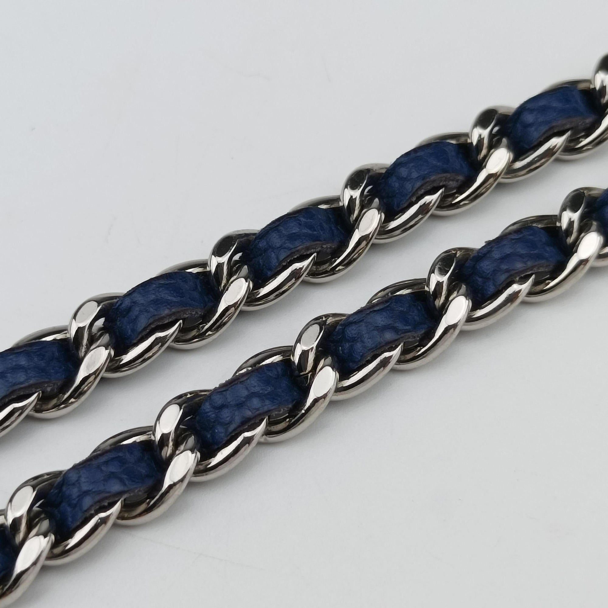 Caviar Wallet Chain Blue caviar skin A68872 17900635キャビア ウォレット チェーン ブルー キャビアスキン A68872 17900635