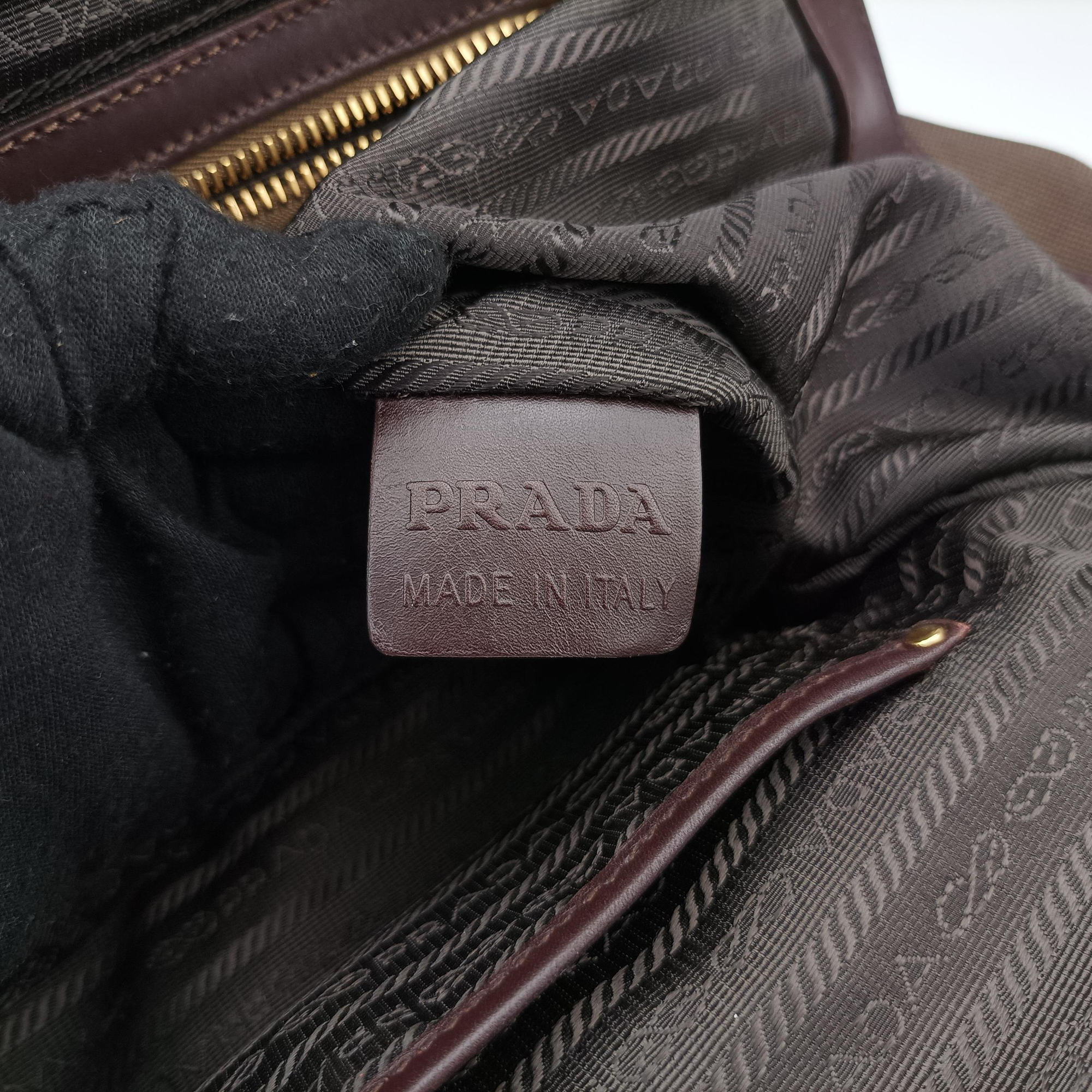 Vitello Daino Trimmed Canapa Logo Frame Brown Fabric × leather BR3508 25ヴィッテロ ダイノ トリム カナパ ロゴ フレーム ブラウン ファブリック×レザー BR3508 25