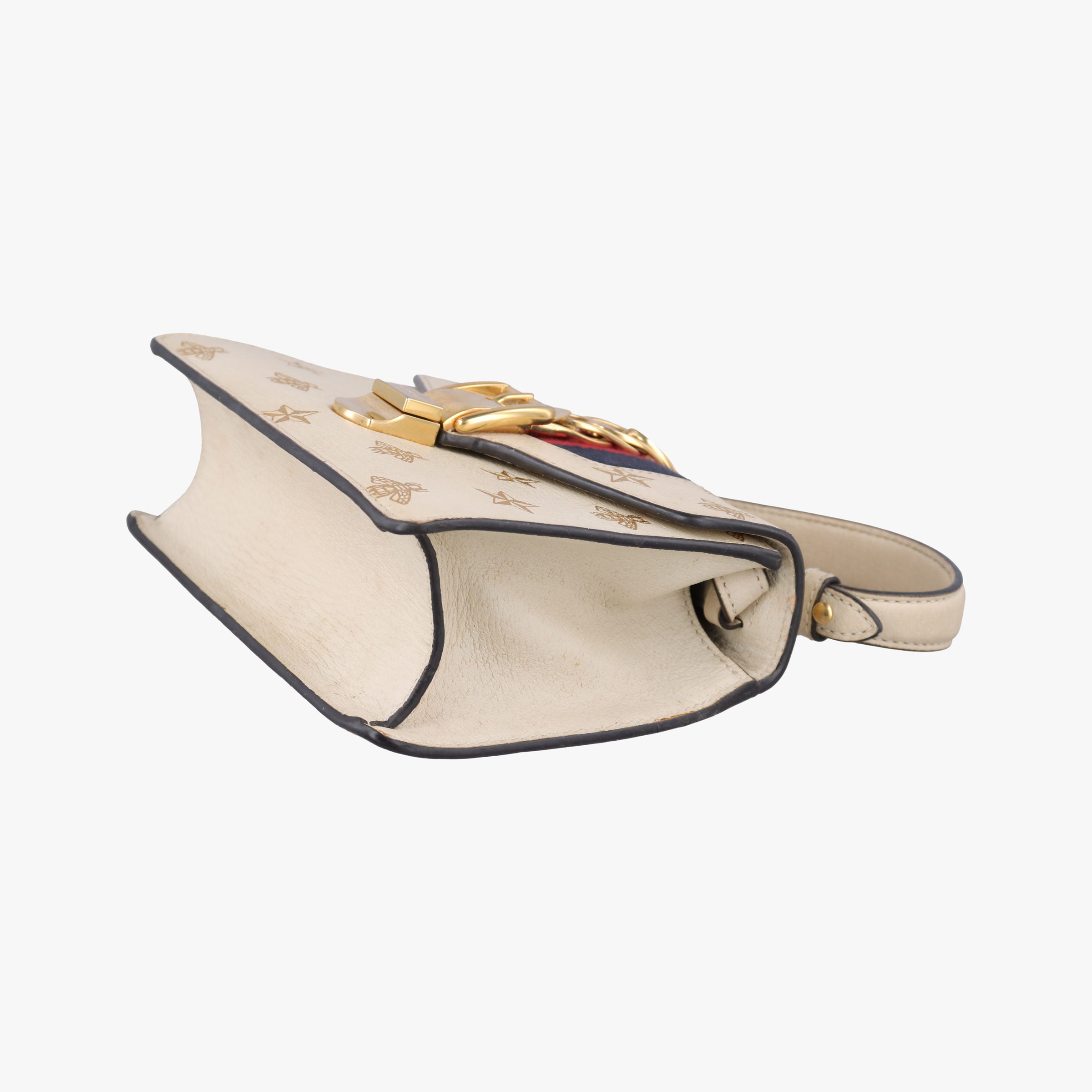 Sylvie White×black×red Leather 470270 B029644716シルヴィ ホワイト×ブラック×レッド レザー 470270 B029644716