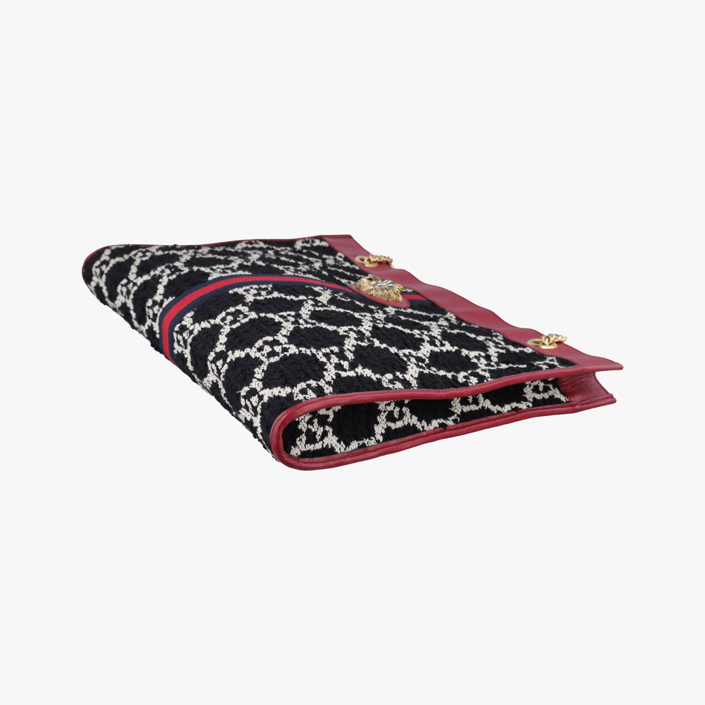 Rajah Black × Red × Multi Tweed × Leather 537219 G030589910ラジャ ブラック×レッド×マルチ ツイード×レザー 537219 G030589910