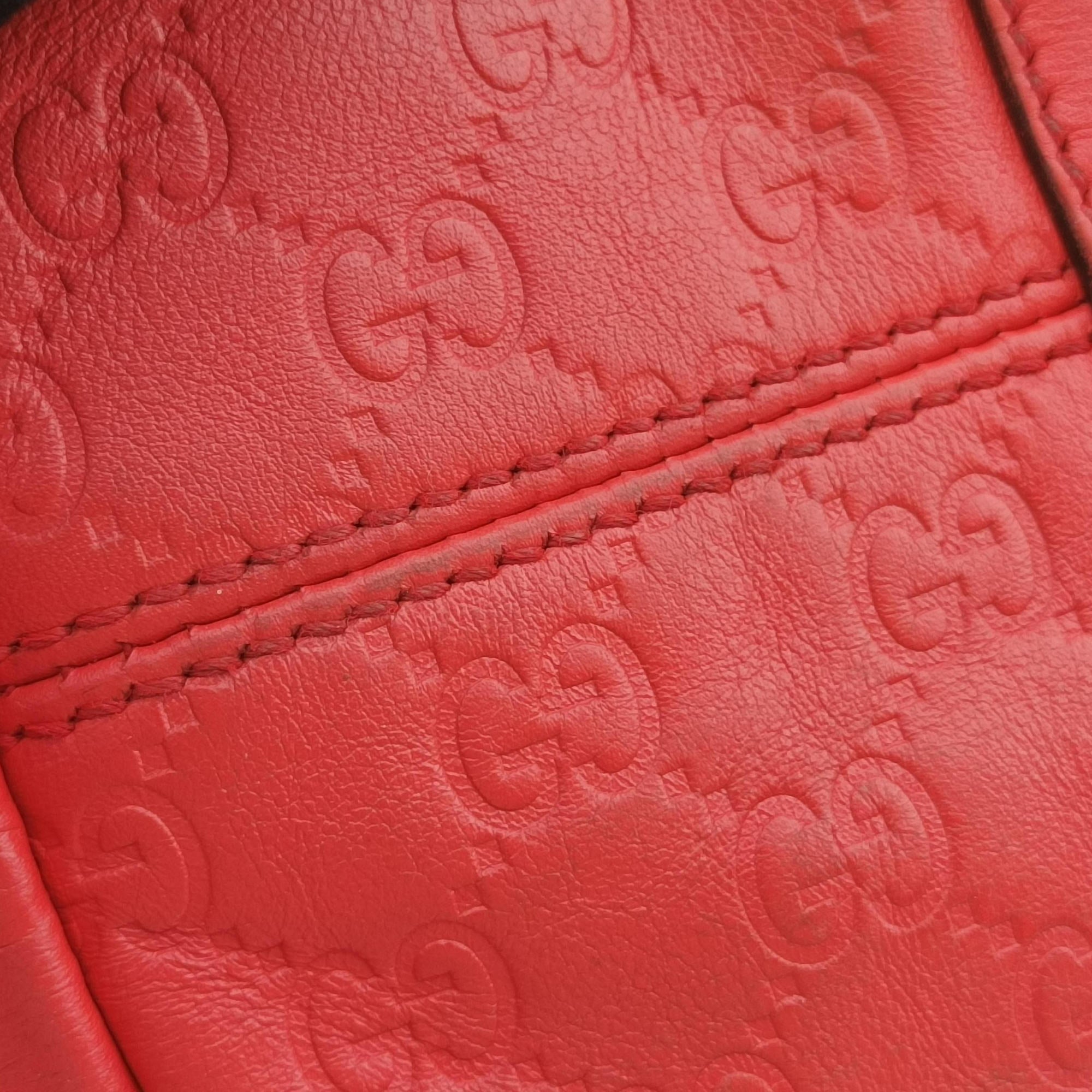 guccissima Red Leather 265696 F017957373グッチシマ レッド レザー 265696 F017957373