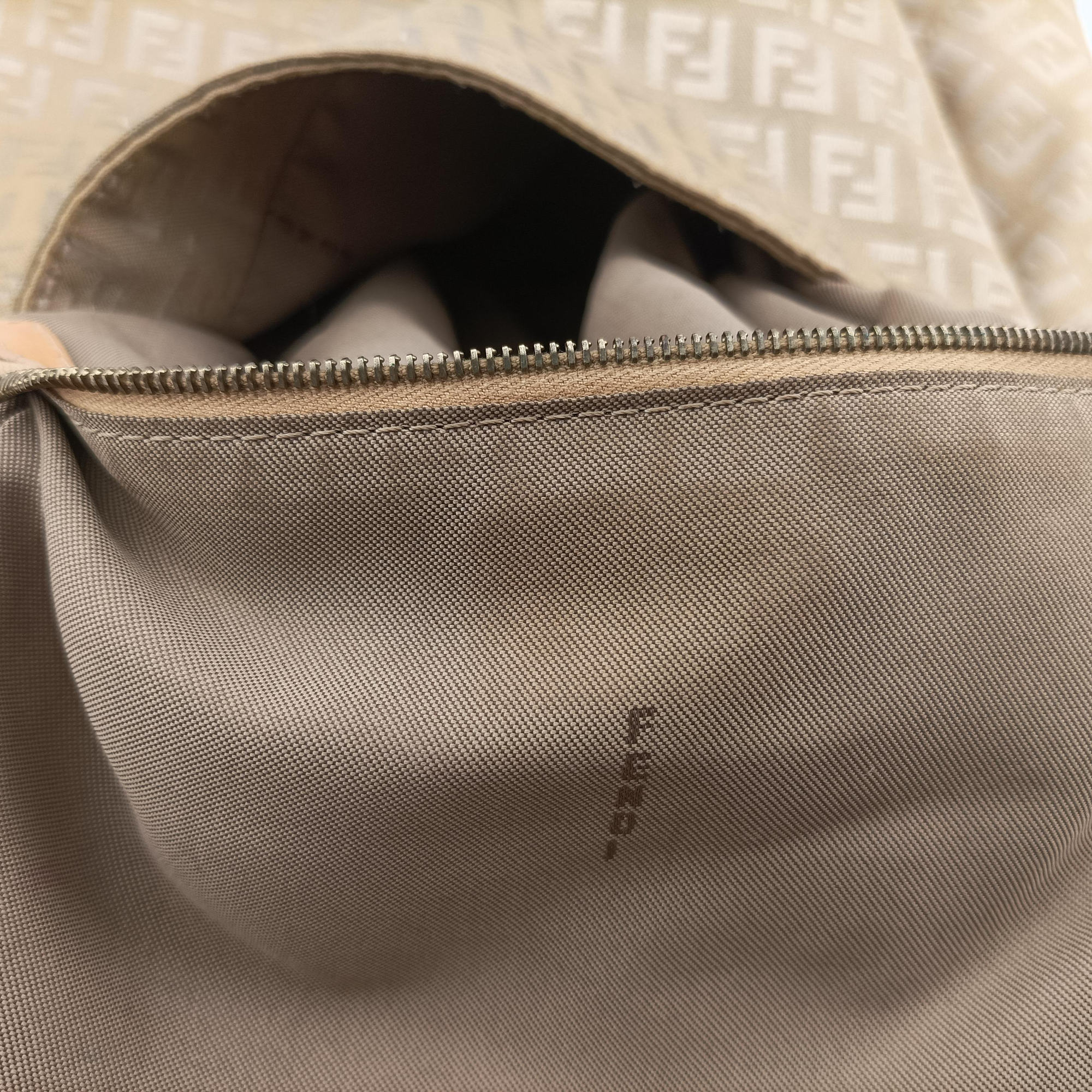 Baguette Zucchino Beige canvas×leather 8BR001 Lot number unknownマンマバケット ズッキーノ柄 ベージュ キャンバス×レザー 8BR001 製番不明