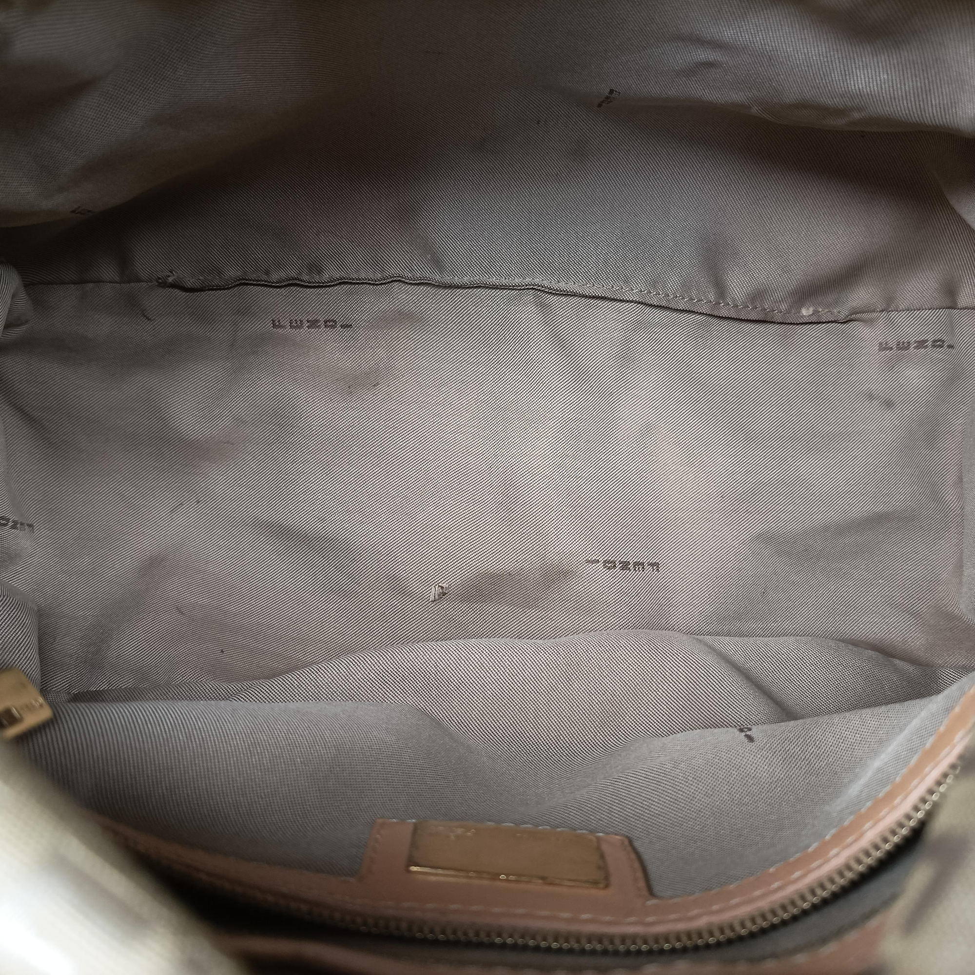 Baguette Zucchino Beige canvas×leather 8BR001 Lot number unknownマンマバケット ズッキーノ柄 ベージュ キャンバス×レザー 8BR001 製番不明