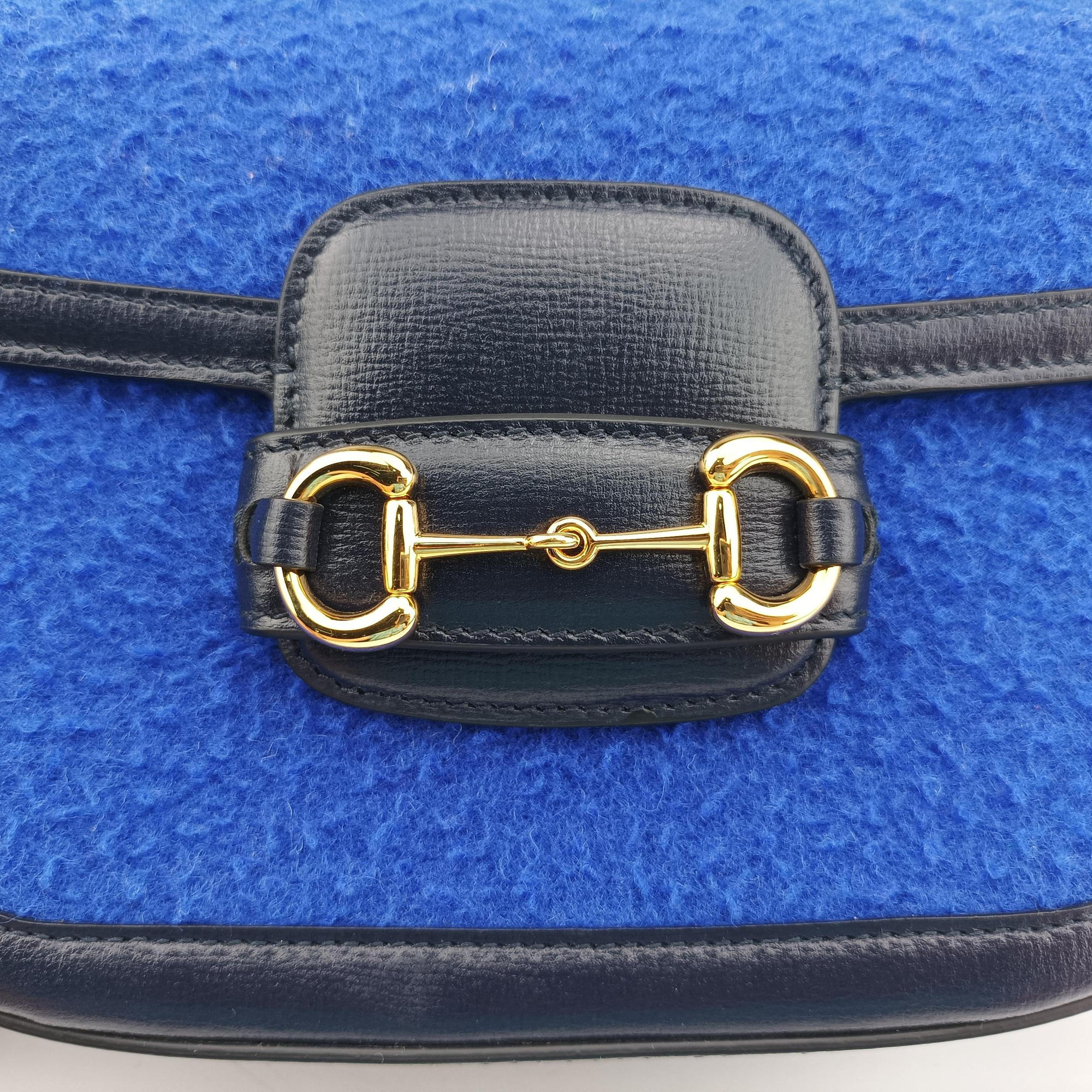 Horsebit 1955 Blue× Navy Tweed×Leather 658574 E036422442ホースビット 1955 ブルー× ネイビー ツイード×レザー 658574 E036422442