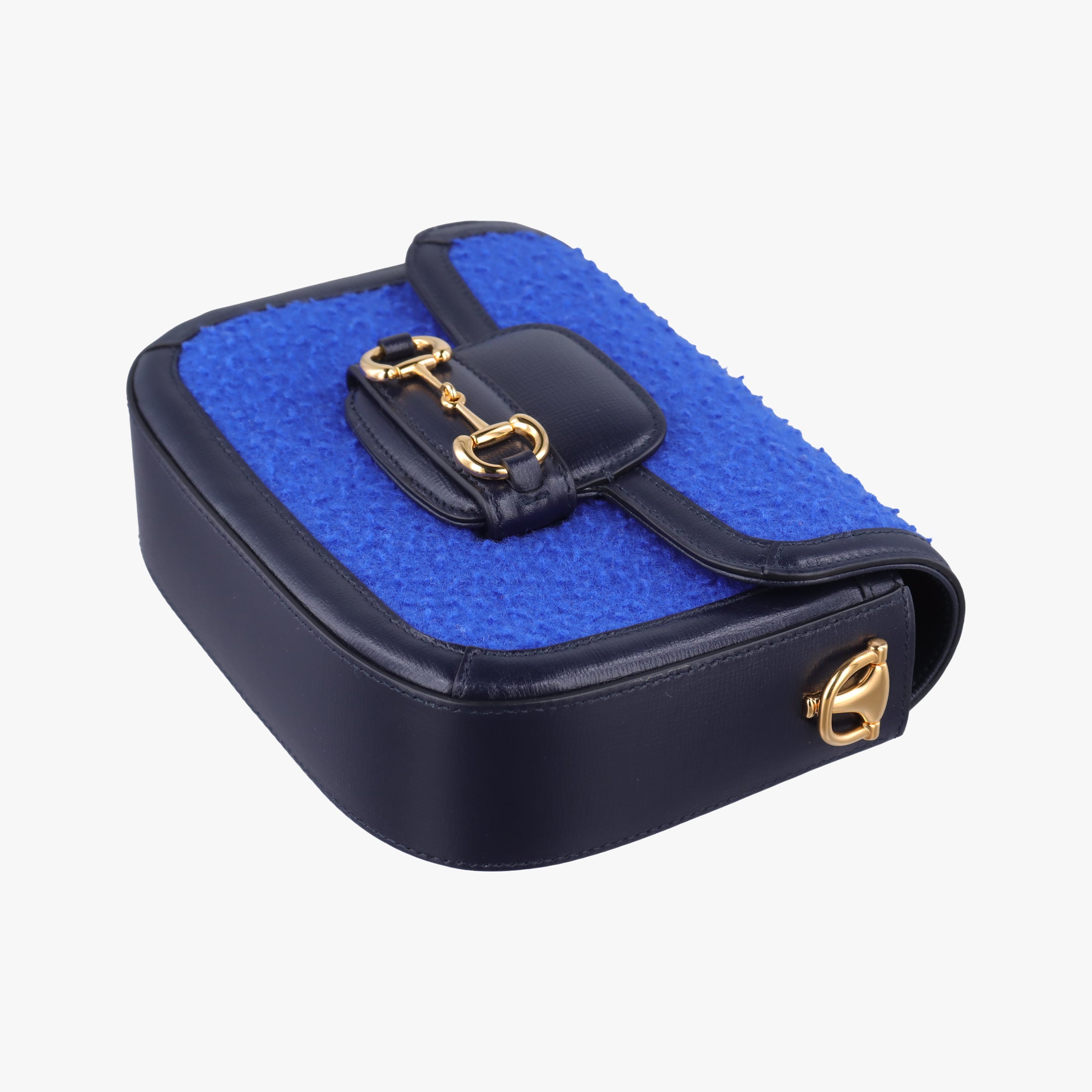Horsebit 1955 Blue× Navy Tweed×Leather 658574 E036422442ホースビット 1955 ブルー× ネイビー ツイード×レザー 658574 E036422442