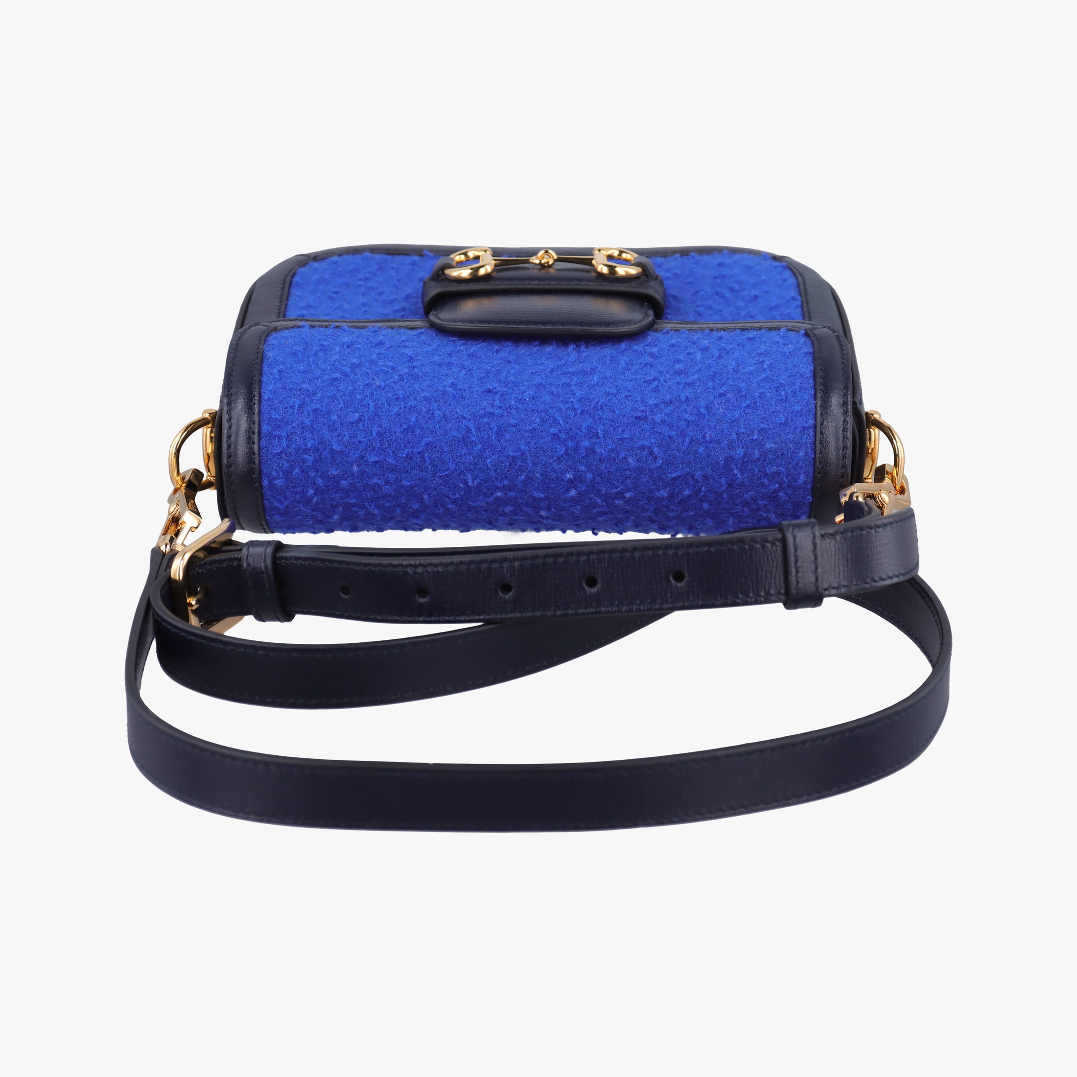 Horsebit 1955 Blue× Navy Tweed×Leather 658574 E036422442ホースビット 1955 ブルー× ネイビー ツイード×レザー 658574 E036422442