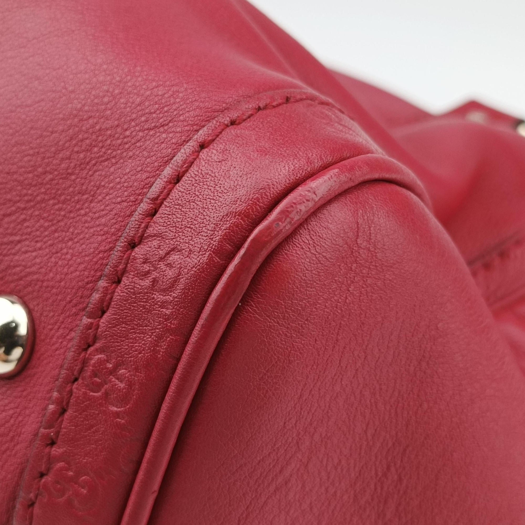 Guccissima Trim Web Joy Red Leather 247205 I012933209グッチシマ トリム ウェブ ジョイ レッド レザー 247205 I012933209