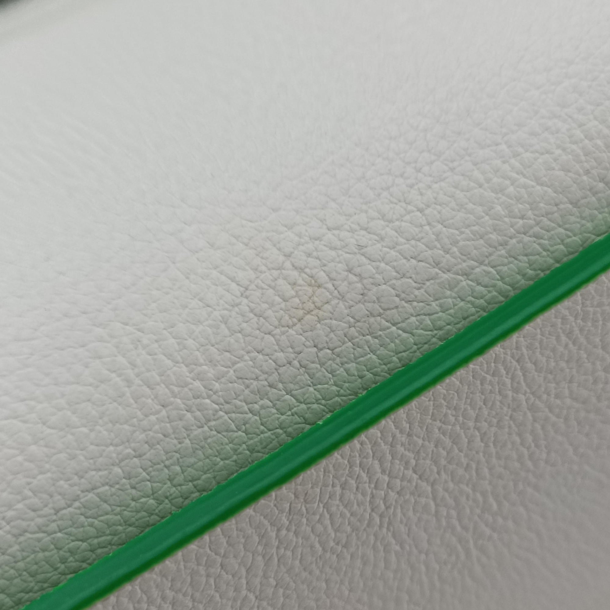 THE ARCO Tote White×Green lambskin B10028381Eザ アルコ トート ホワイト×グリーン ラムスキン B10028381E