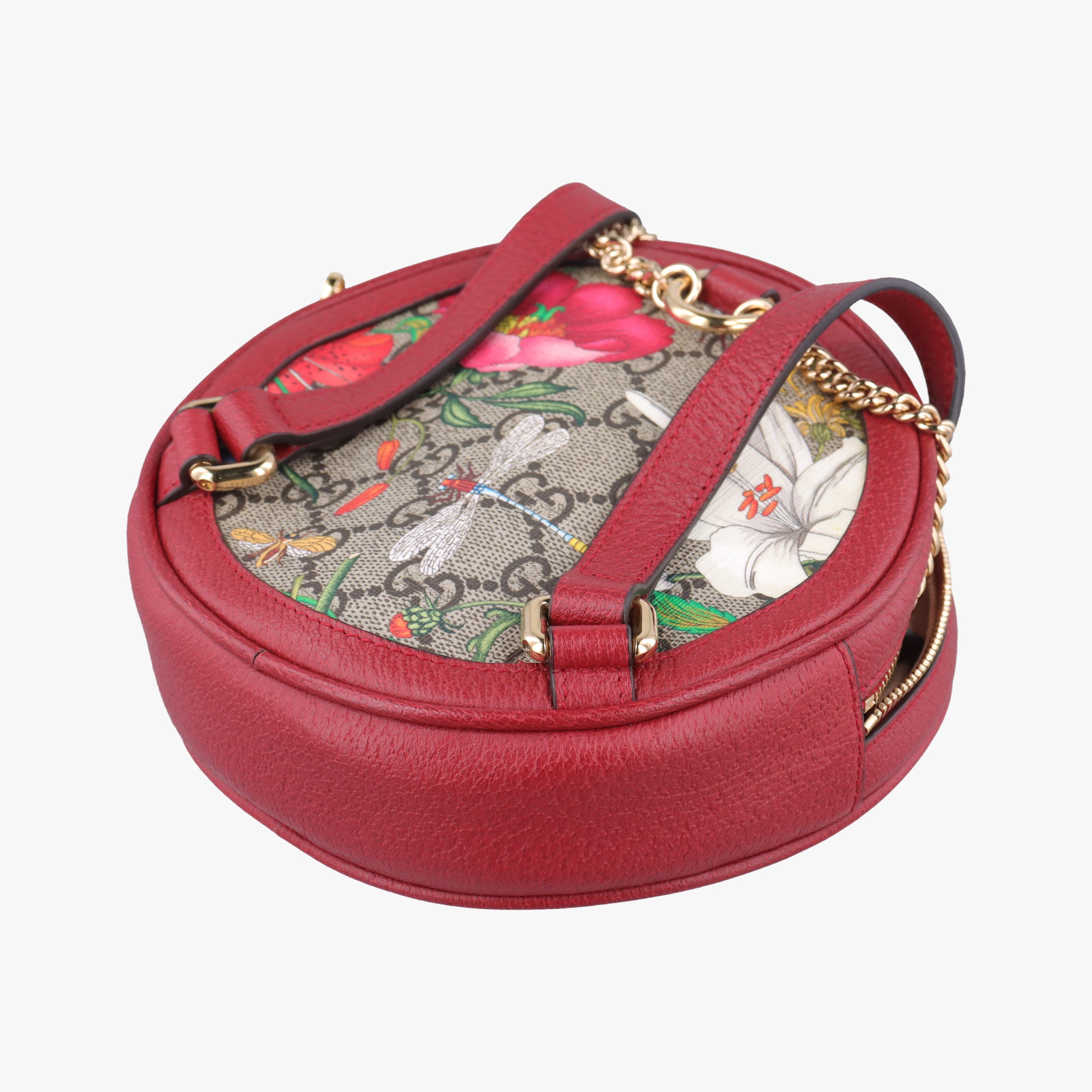 Ophidia Red×Multicolour PVC coated canvas×Leather 598661 オフィディア レッド×マルチカラー PVCコーティングキャンバス×レザー 598661