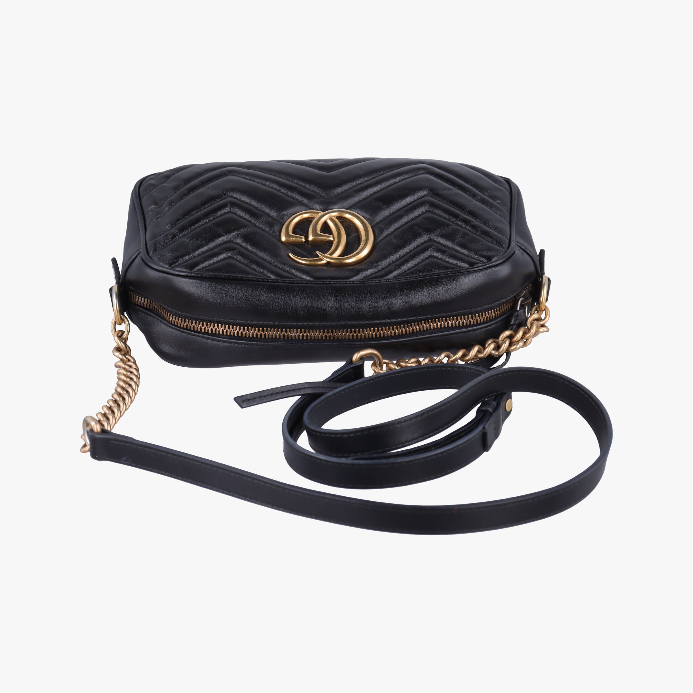 GG Marmont Black Leather 447632 D029557635GGマーモント ブラック レザー 447632 D029557635