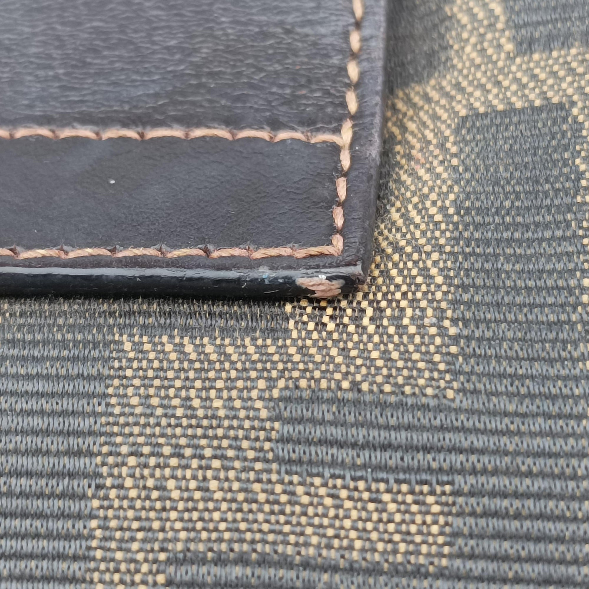 Zucca Brown canvas x Leather 8BR631 Lot number unknownズッカ柄 ブラウン キャンバスxレザー 8BR631 製番不明