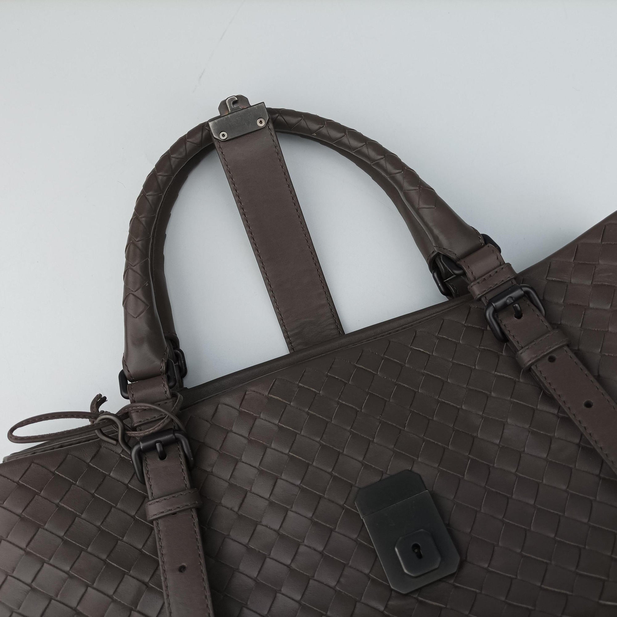 Roma Intrecciato Brown lambskin B00409209Pローマ イントレチャート ブラウン ラムスキン B00409209P