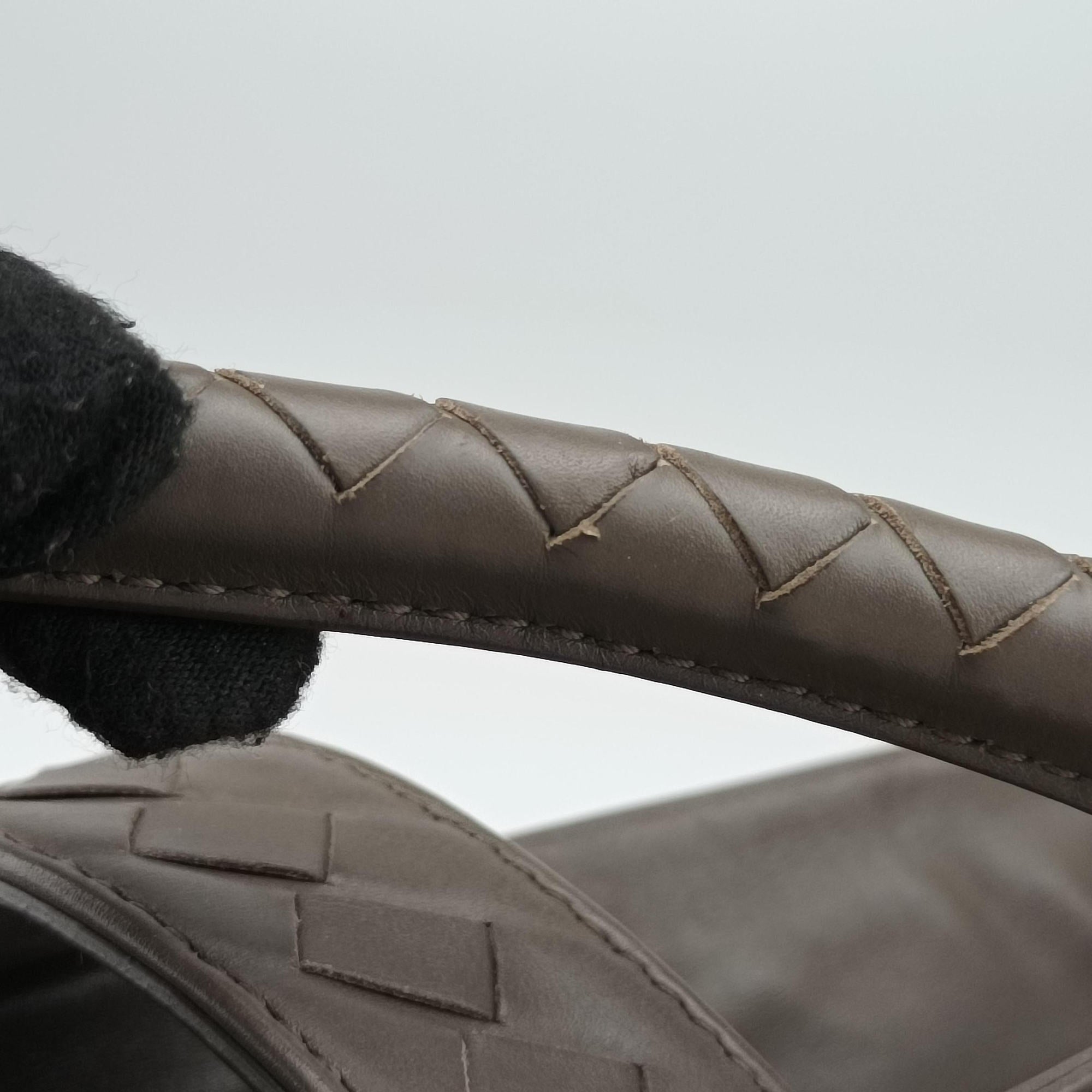 Roma Intrecciato Brown lambskin B00409209Pローマ イントレチャート ブラウン ラムスキン B00409209P