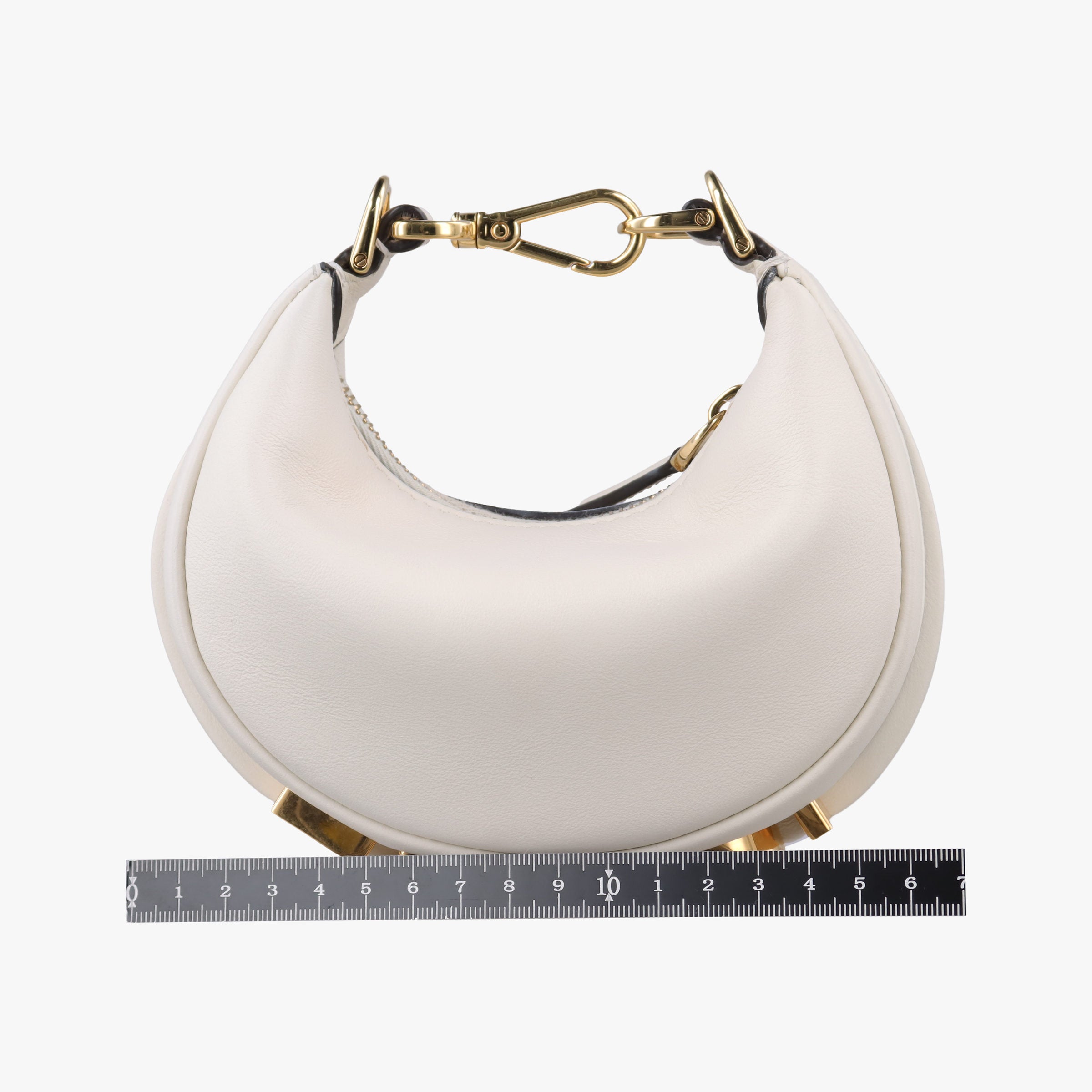 Nano Fendigraphy White Leather 7AS089 7AS089 A5DY 229.0189ナノ フェンディグラフィー ホワイト レザー 7AS089 7AS089 A5DY 229.0189