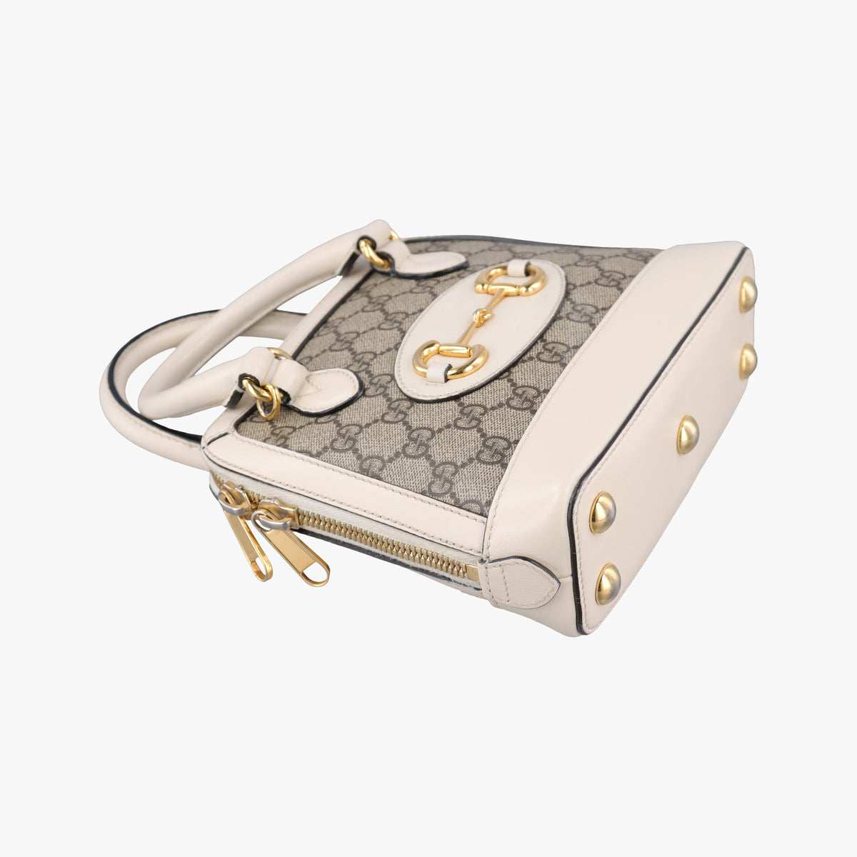 KEN SCOTT Horsebit 1955 beige×white PVC coated canvas×leather 640716 D034030455ホースビット 1955 ベージュ×ホワイト PVCコーティングキャンバス×レザー 640716 D034030455